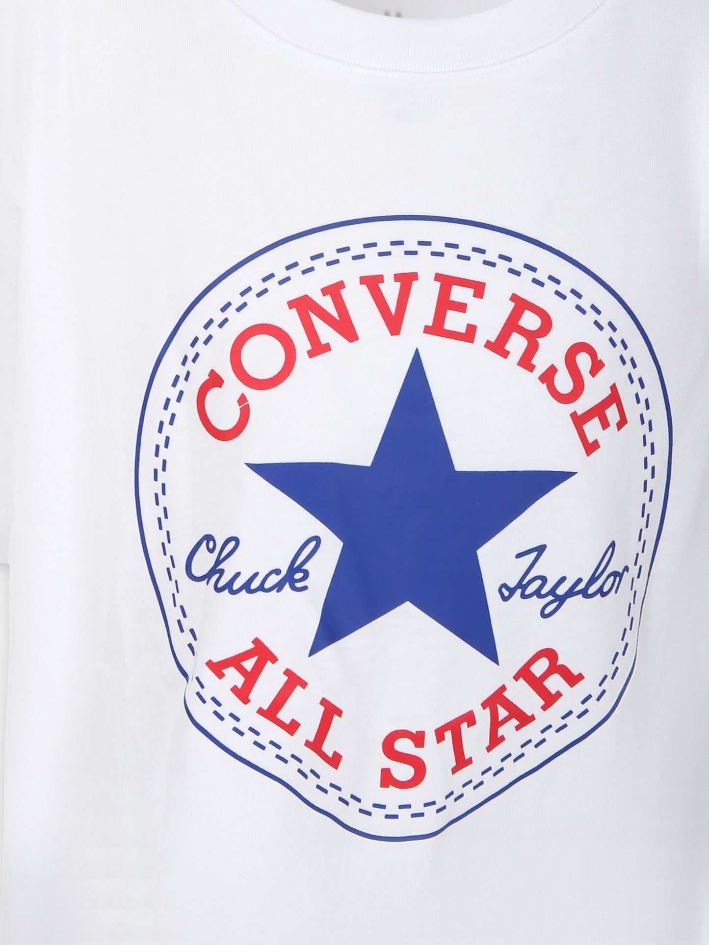 T-shirt bianca per bambini con logo,Converse,966500 001