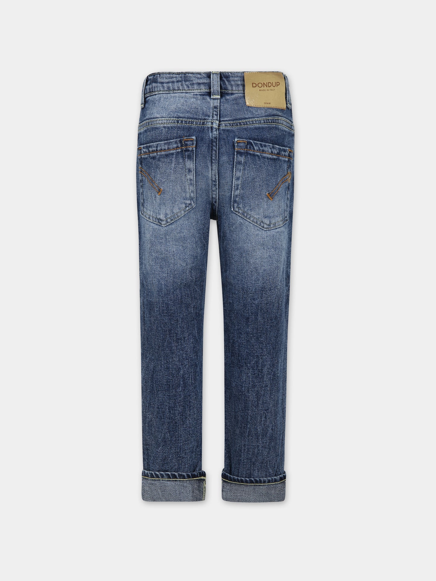 Jeans blu per bambina con logo,Dondup Kids,DFPA019 C DS041 4025