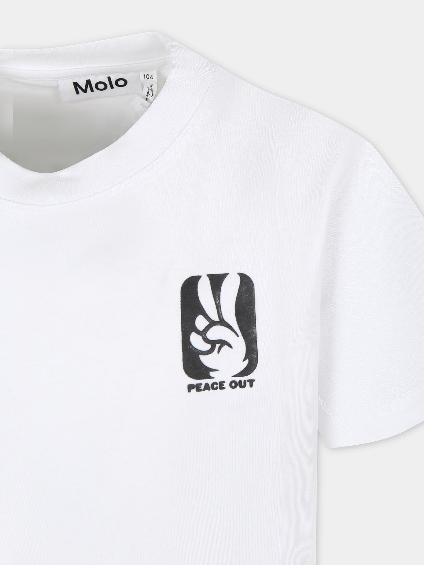 T-shirt bianca per bambino,Molo,1S24A212 3492