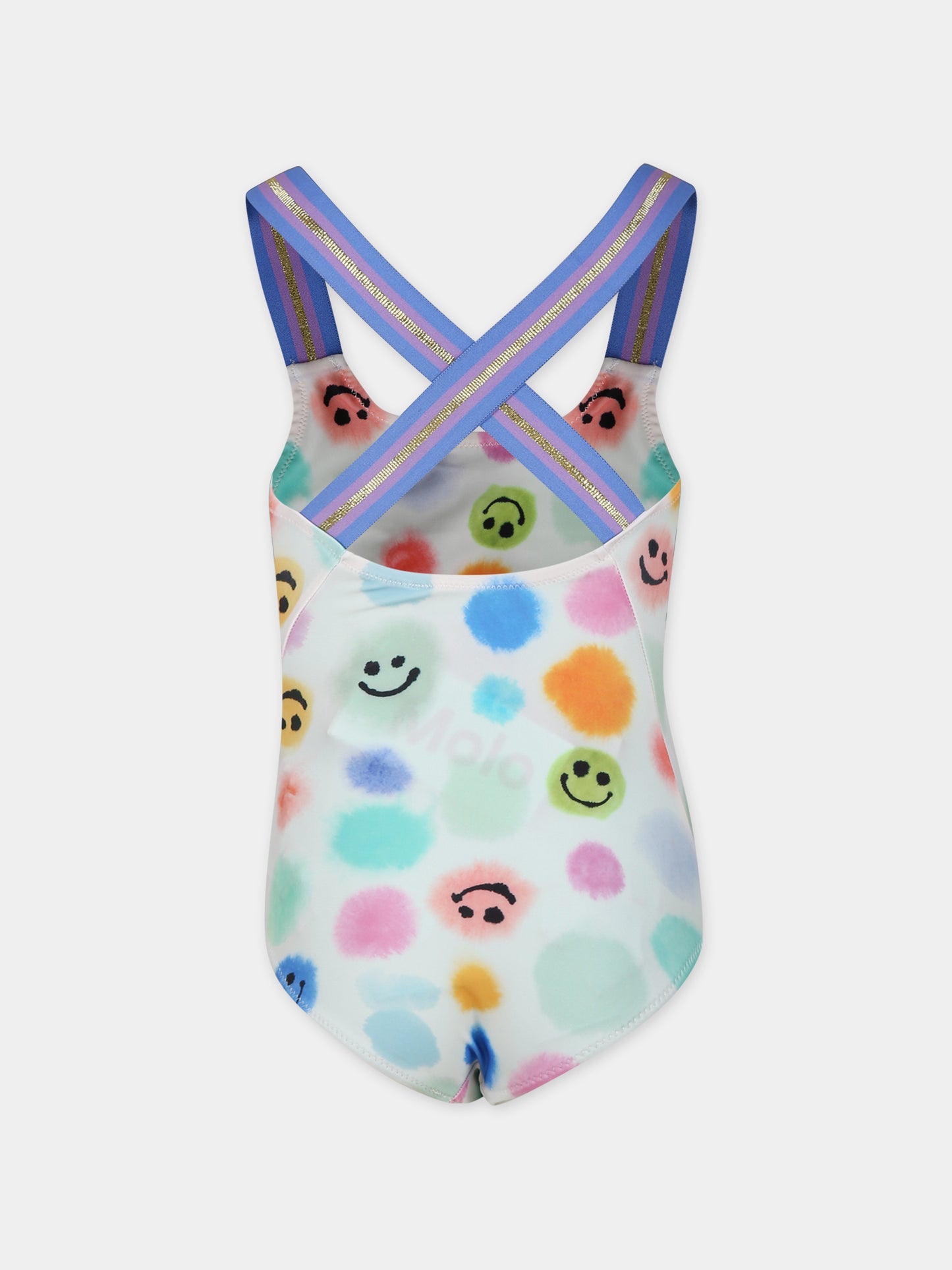 Costume avorio per bambina con pois e smile,Molo,8S24P511 6990