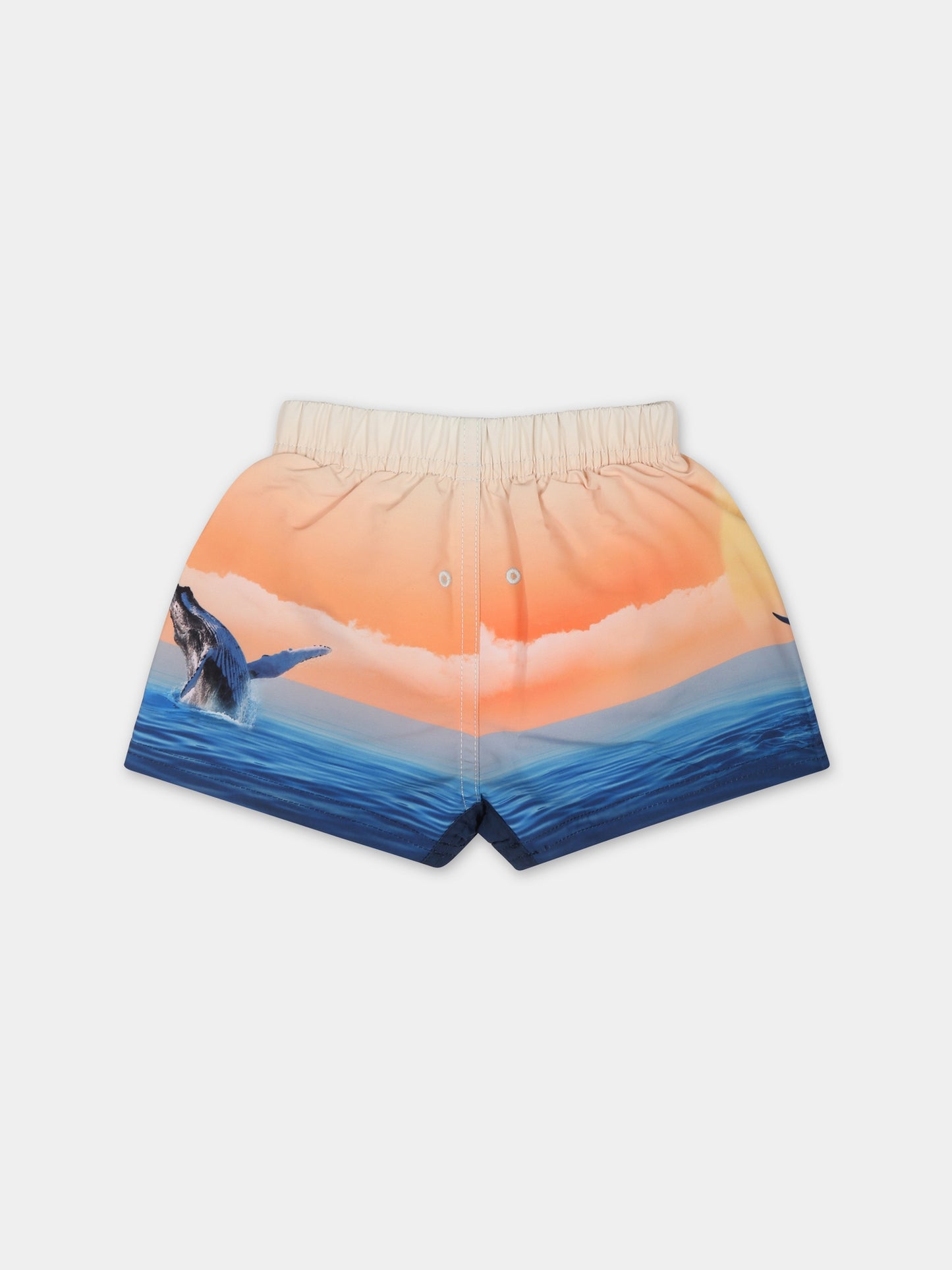 Boxer mare arancione per neonato con delfini,Molo,8S24P603 3421