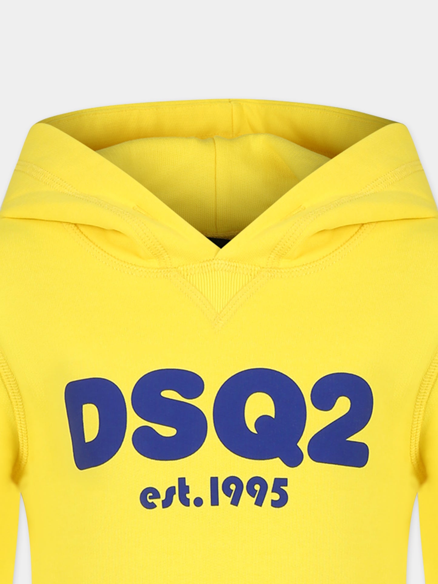 Felpa gialla per bambino con logo,Dsquared2,DQ2102 D003G D2S780U DQ205