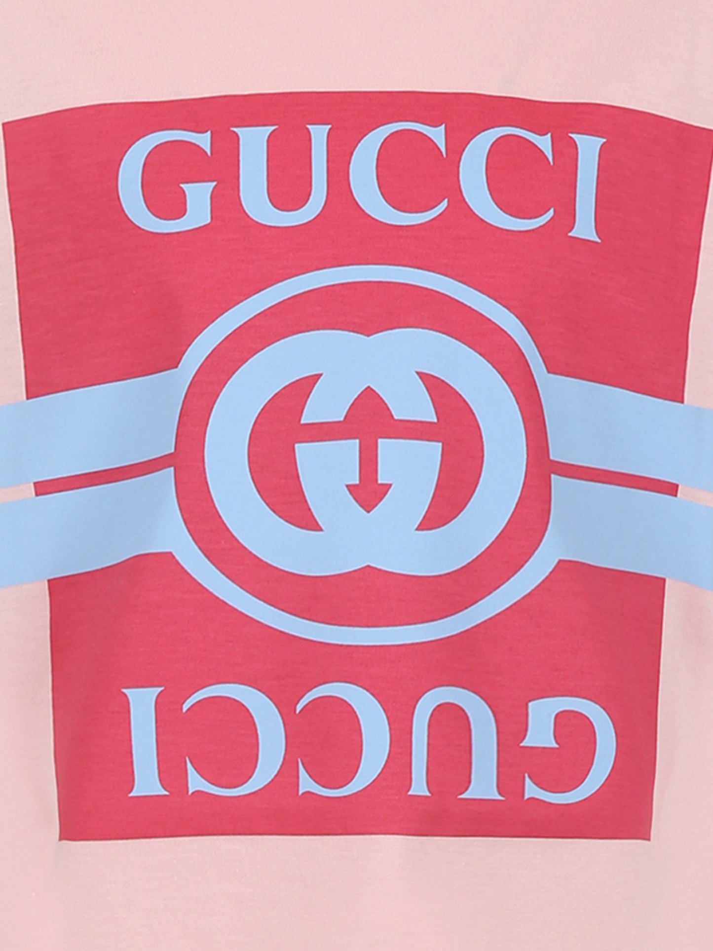 T-shirt rosa per bambina con doppia G,Gucci Kids,575114 XJF6K 6372