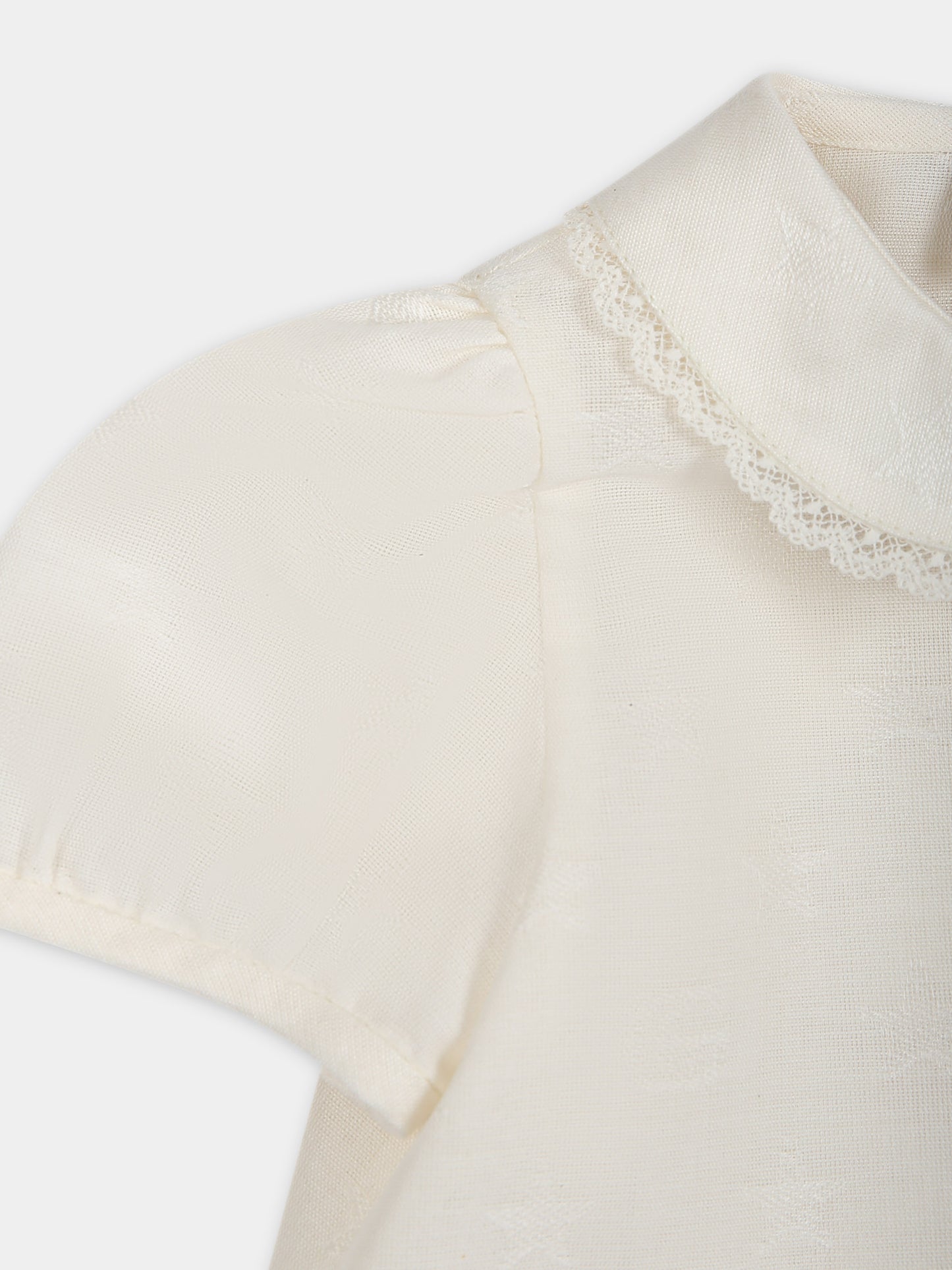 Camicia bianca per neonata con stelle e GG all-over,Gucci Kids,779065 ZAKDS 9200