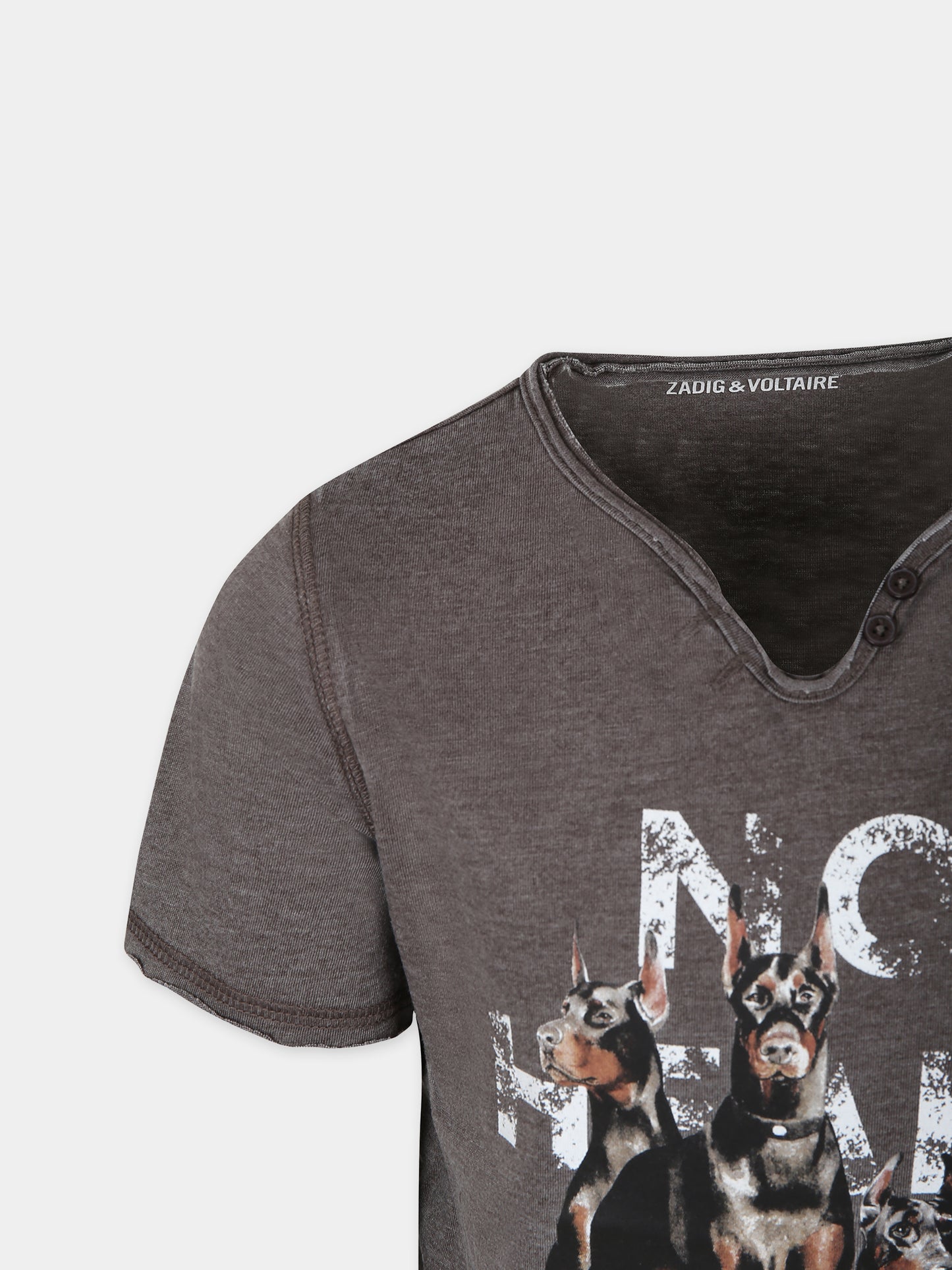 T-shirt verde per bambino con stampa,Zadig & Voltaire Kids,X60095 658