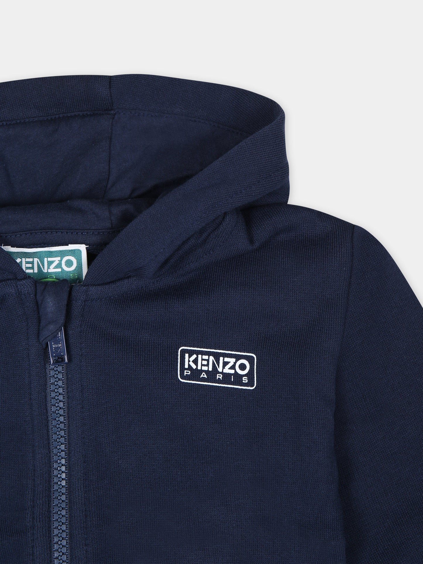Completo sportivo blu per neonato con logo,Kenzo Kids,K60134 84A