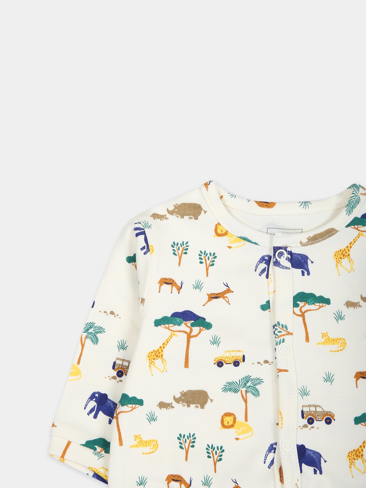 Tutina avorio per neonato con stampa safari all-over,Carrement Beau,Y30050 519