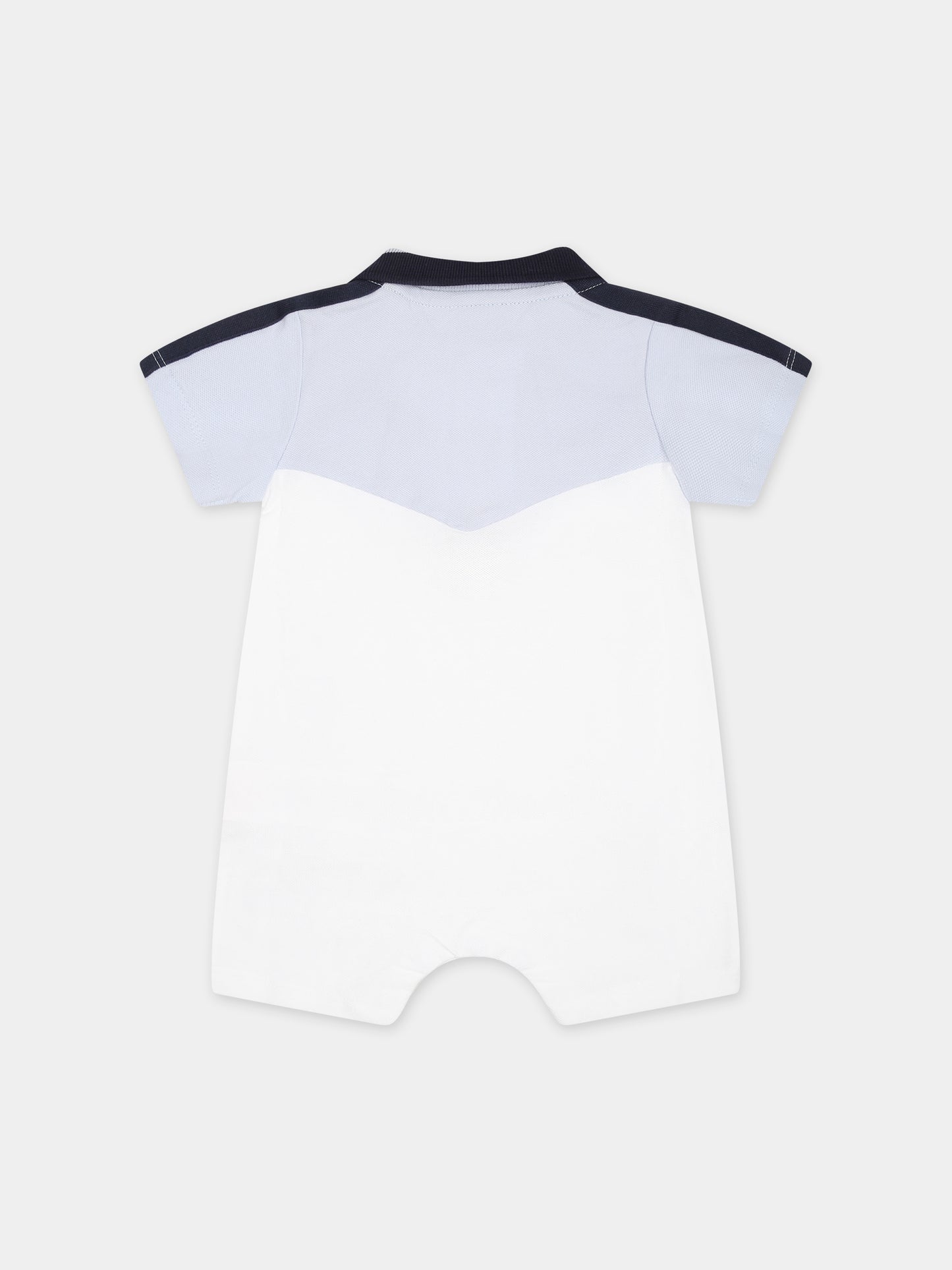 Pagliaccetto bianco per neonato con logo,Boss,J50781 10P