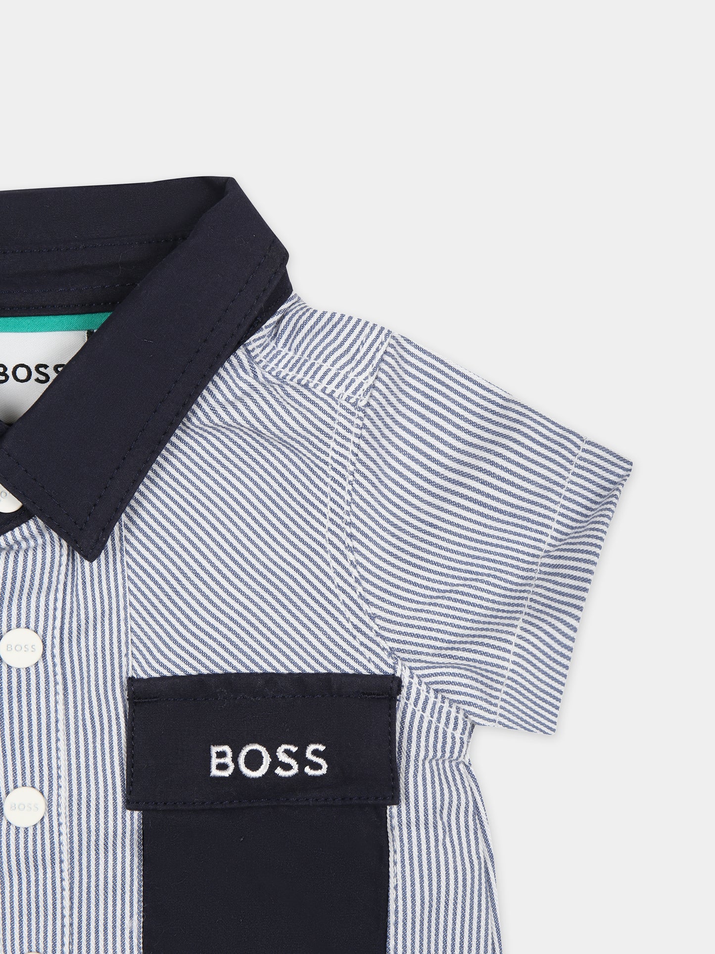 Set blu per neonato con logo,Boss,J50787 V21