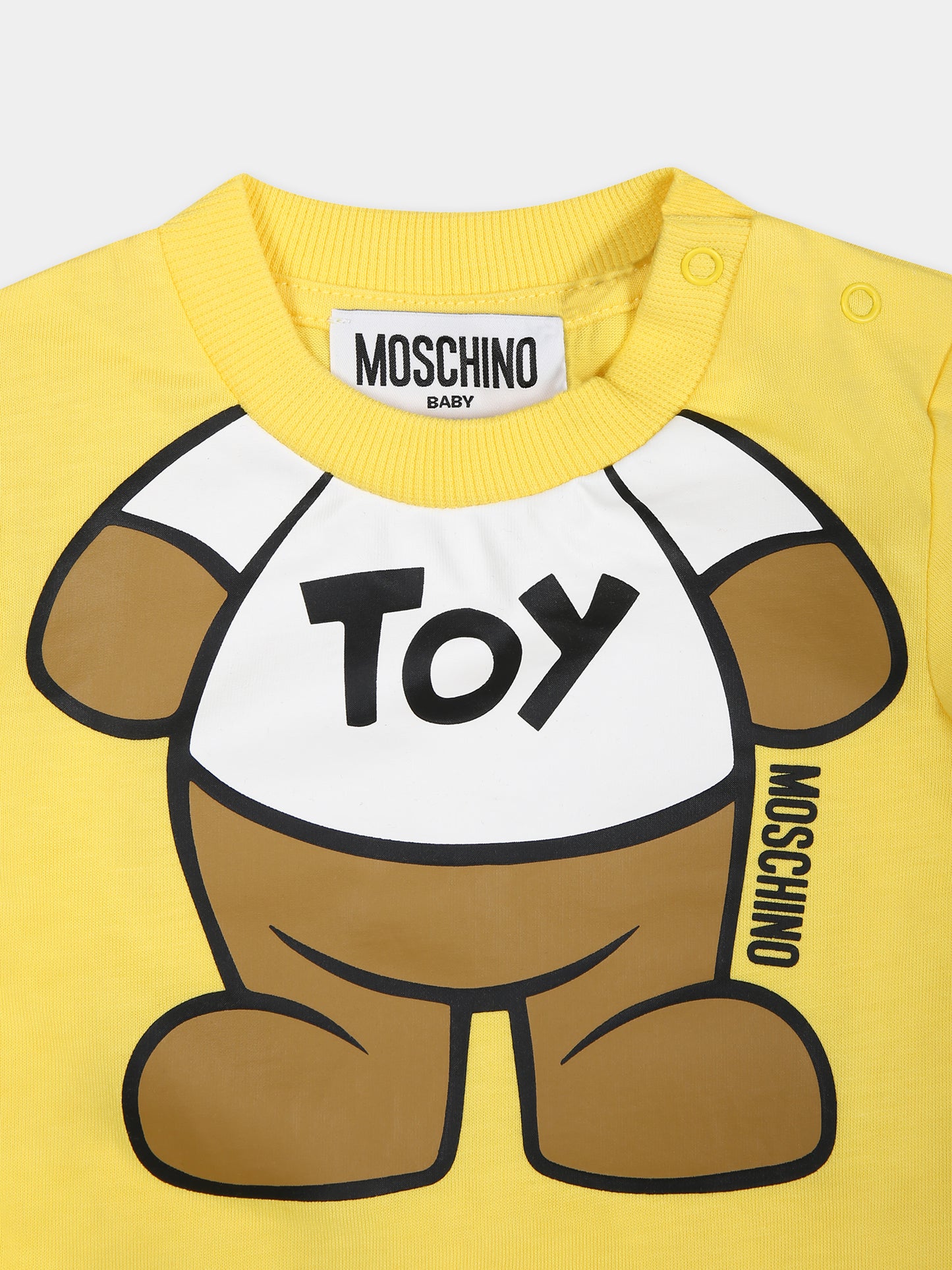 Pagliaccetto giallo per neonati con Teddy Bear,Moschino Kids,MNY022 LAA33 50162
