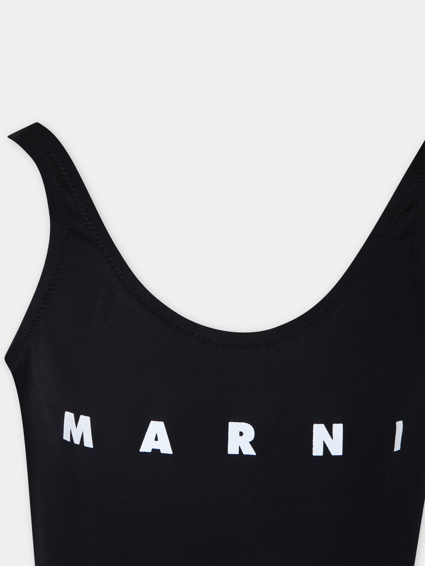 Costume nero per bambina con logo,Marni Kids,M00802 M00M2 MM9F 0M900