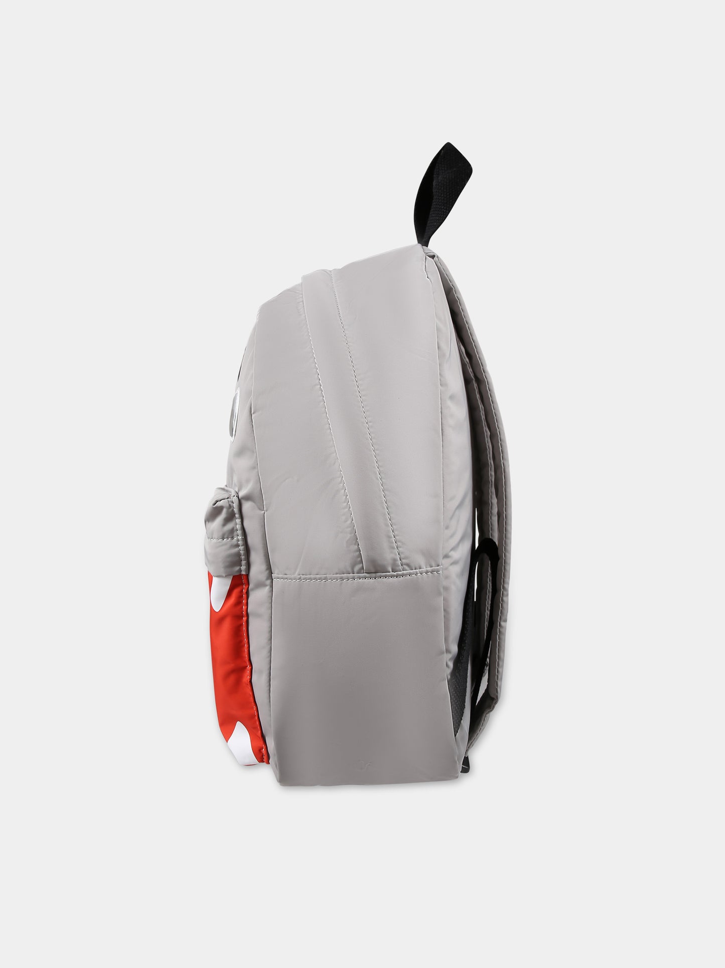 Zaino grigio per bambino con squalo,Stella Mccartney Kids,TU0P28 Z0537 909