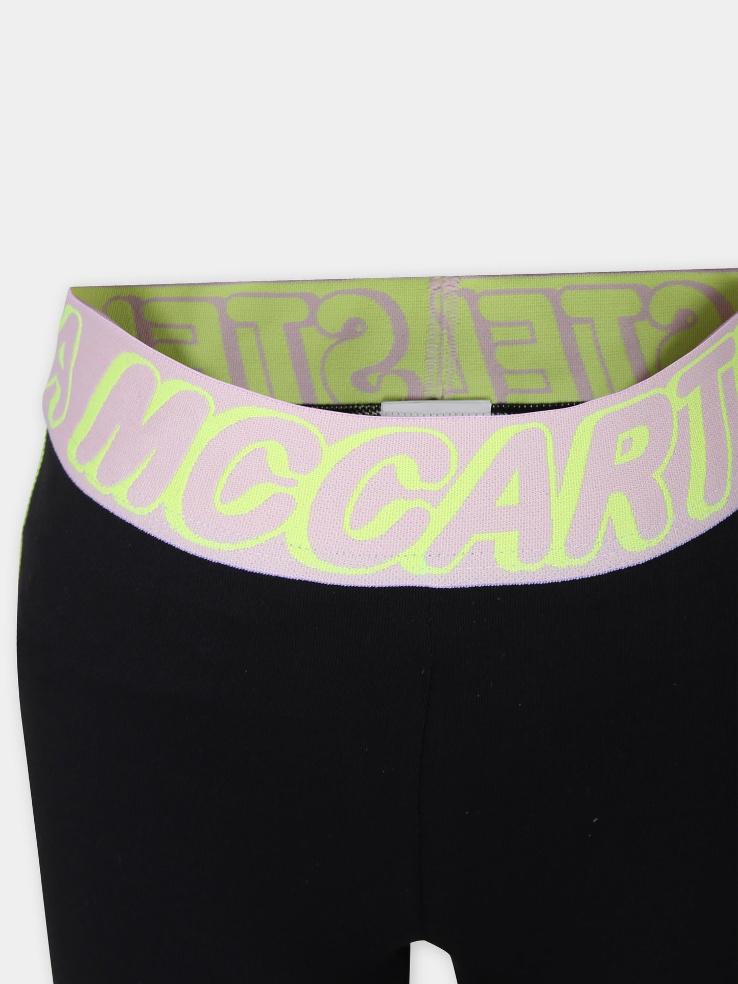 Leggings nero per bambina con logo,Stella Mccartney Kids,TU6F20 Z0181 930