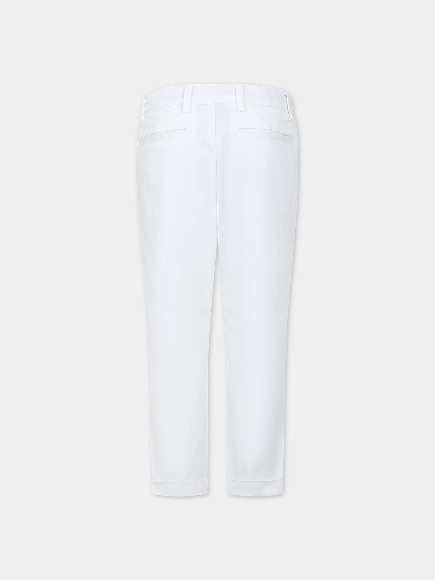 Pantaloni bianchi per bambino con logo,Fay Kids,FS6Q91 Z0224 100