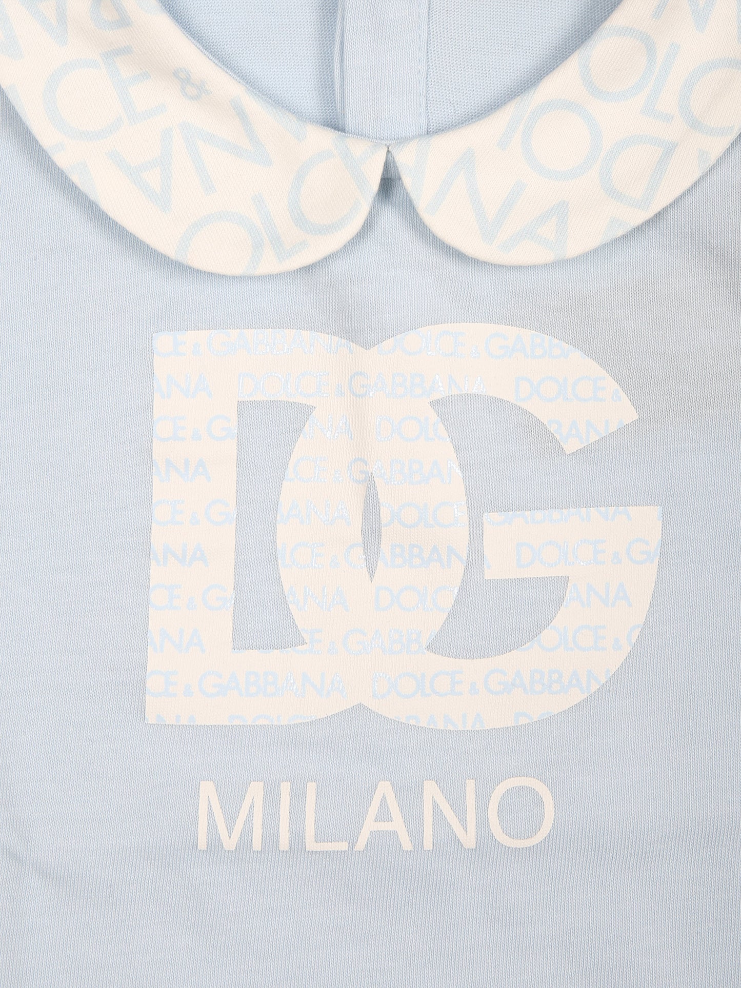 Pagliaccetto celeste per neonato con logo,Dolce & Gabbana Kids,L1JO7K G7L5N B3033