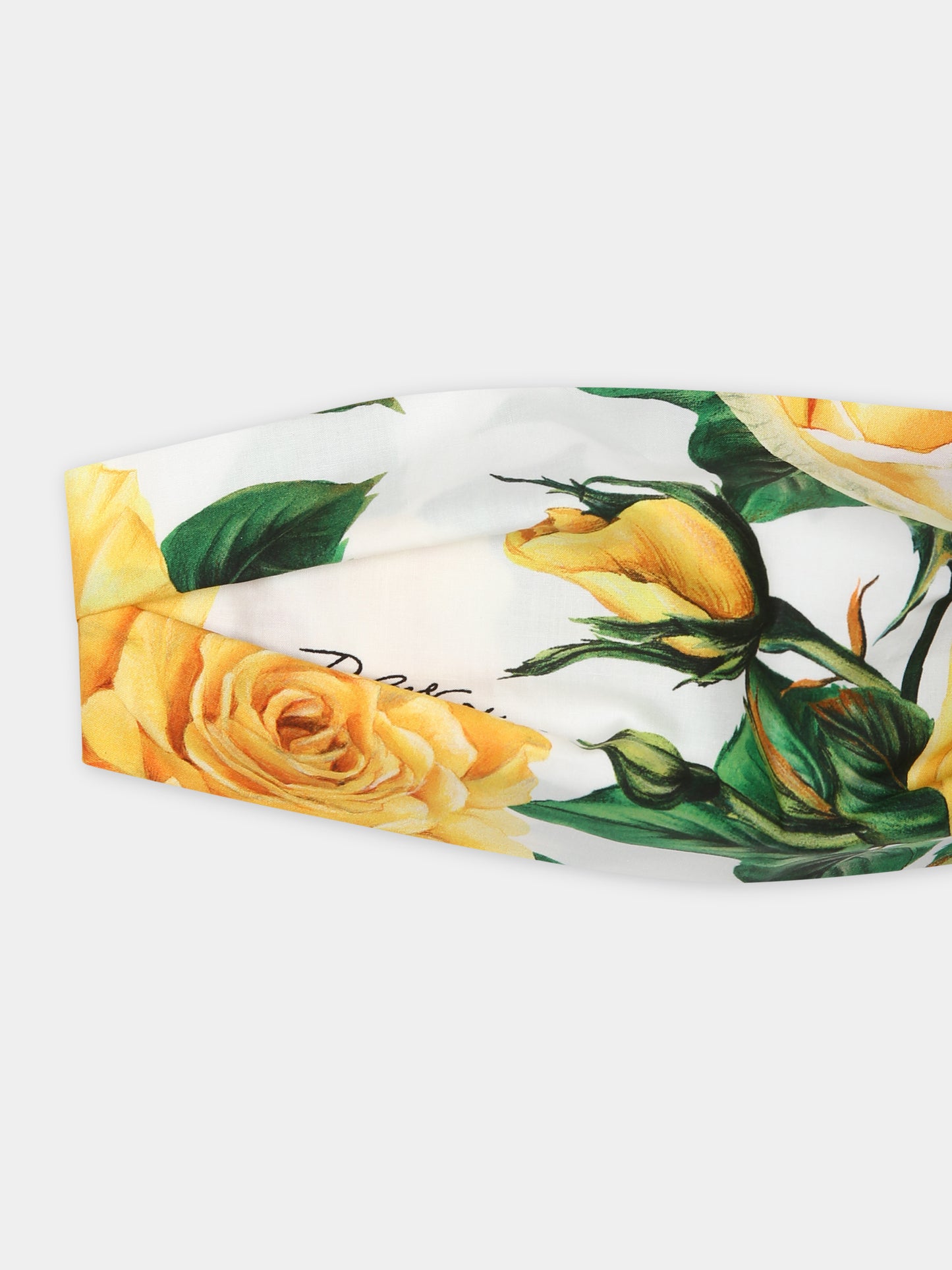 Fascia bianca per bambina a fantasia flowering,Dolce & Gabbana Kids,LB4H91 HS5QR HA3VO