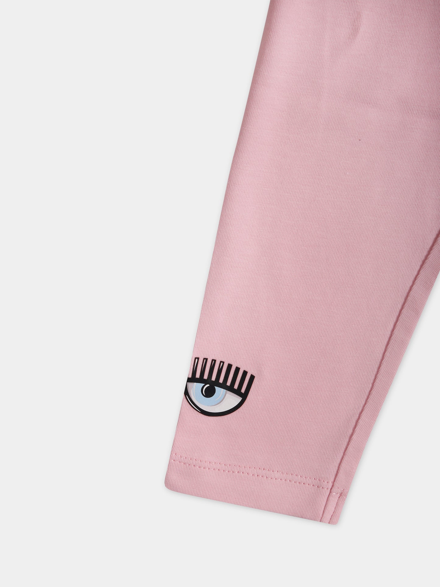 Leggings rosa per neonata con eye flirting e cuore multicolor,Chiara Ferragni Collection,53C402 3022 090F