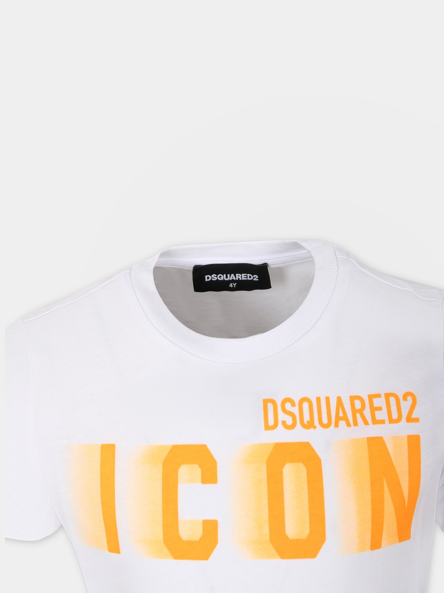 T-shirt bianca per bambino con logo,Dsquared2,DQ2415 D00MV D2T1059U DQ10V