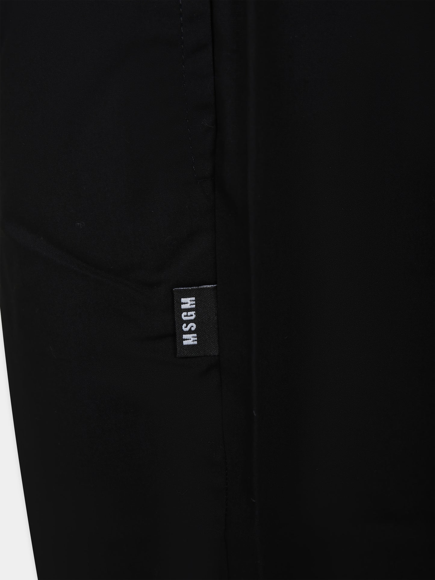 Pantaloni neri per bambino con logo,Msgm Kids,S4MSJBPA261 110