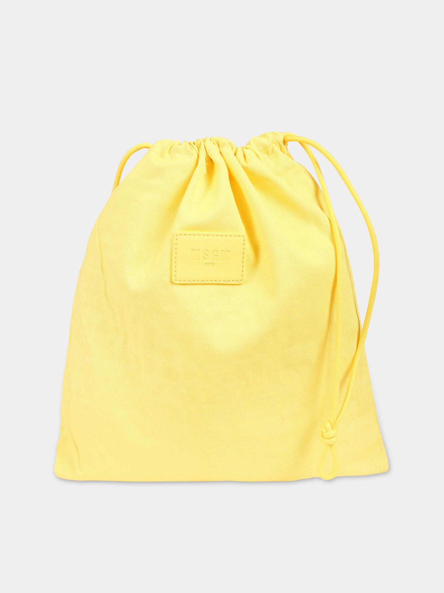 Borsa gialla per bambina con logo,Msgm Kids,S4MSJGBA059 020