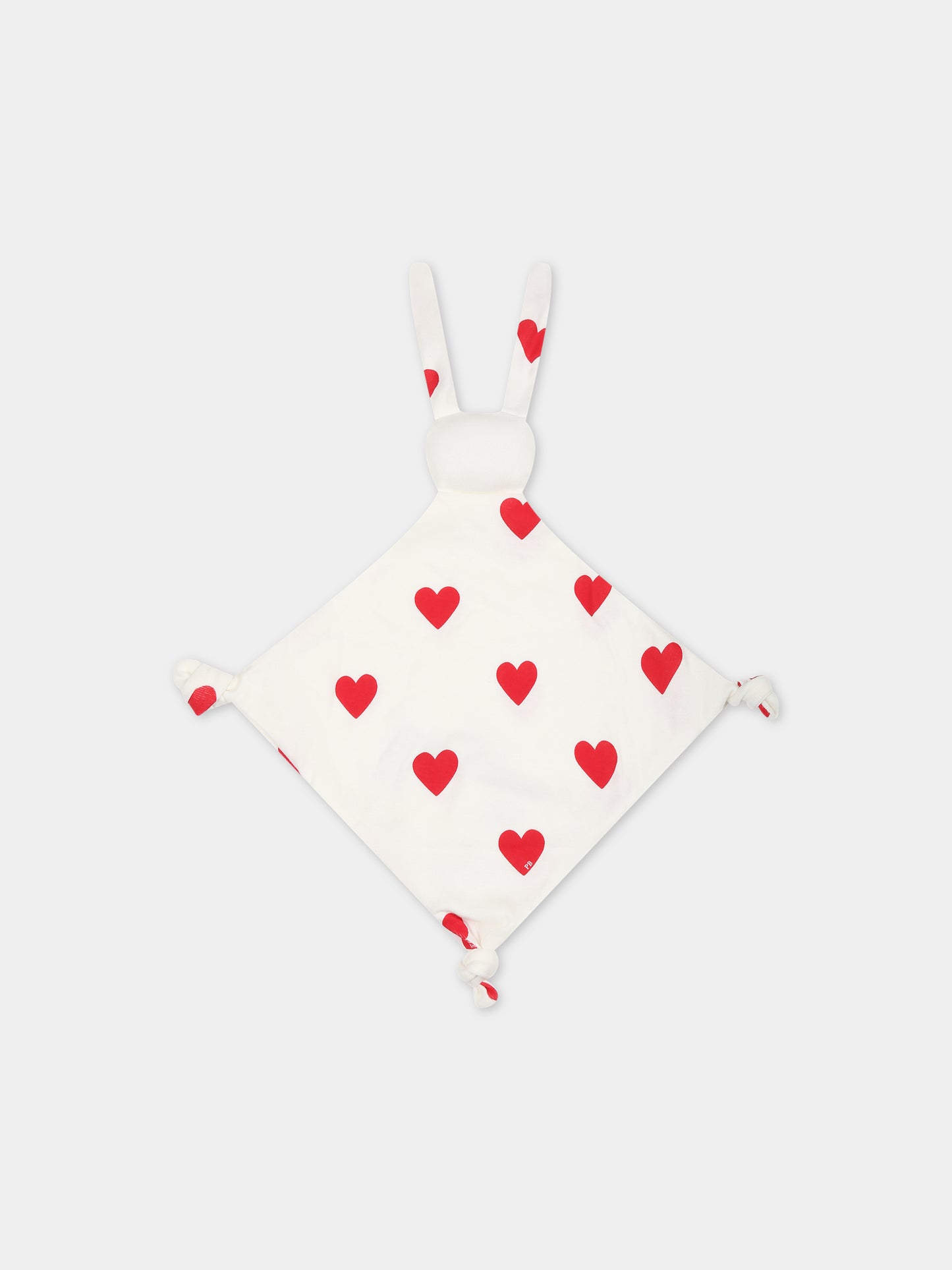 Doudou bianco per neonati con coniglio,Petit Bateau,A09IR 01 MARSHMALLOW/TERKUIT