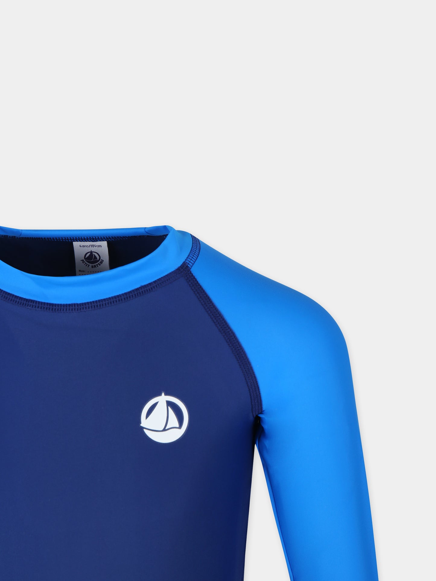 T-shirt anti UV blu per bambino,Petit Bateau,A09O3 01 MEDIEVAL