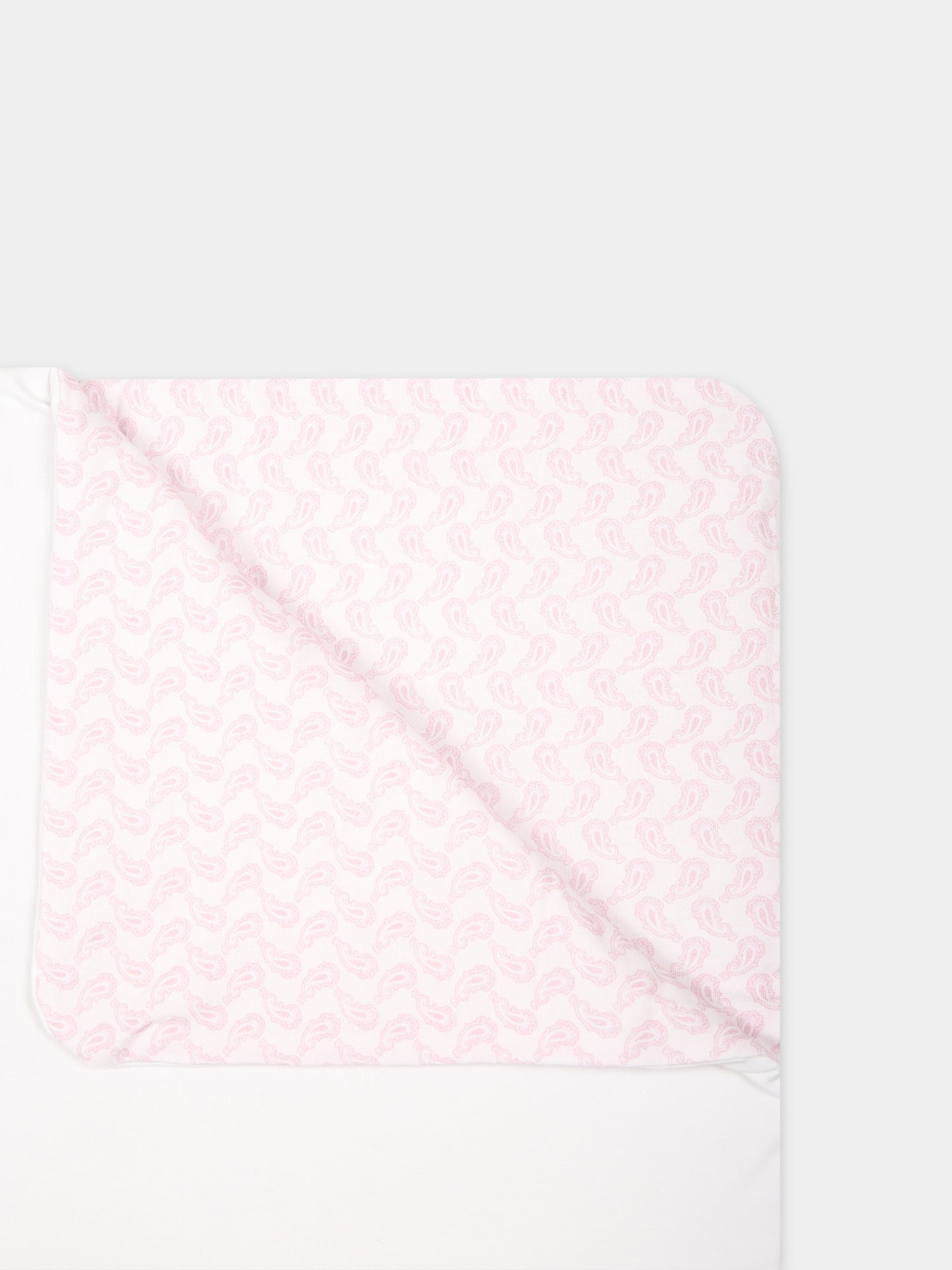 Coperta rosa per neonata con logo,Etro,GU0530 J0409 505RS