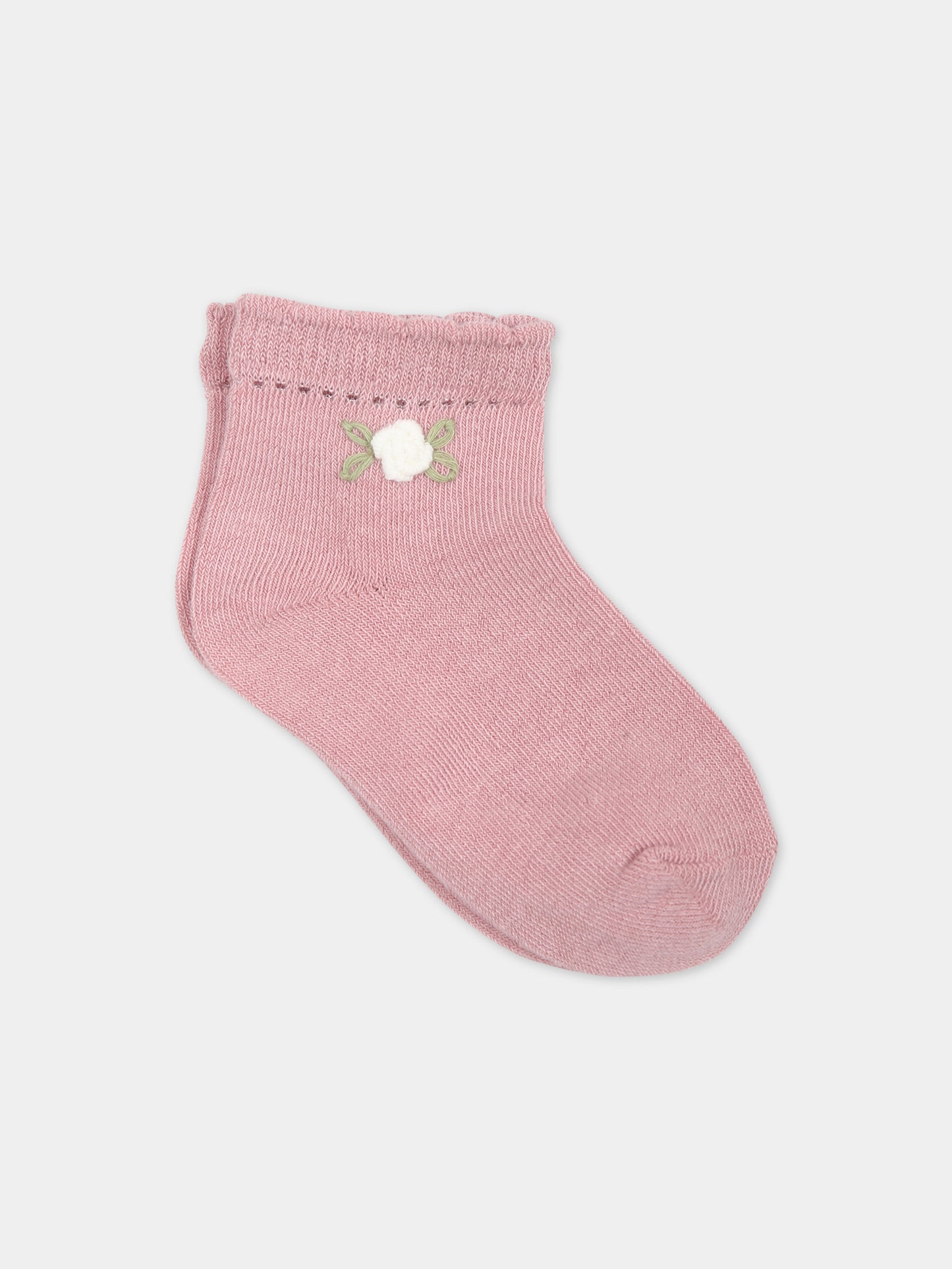 Set calzini rosa per neonata con fiocco,Mayoral,10655 033