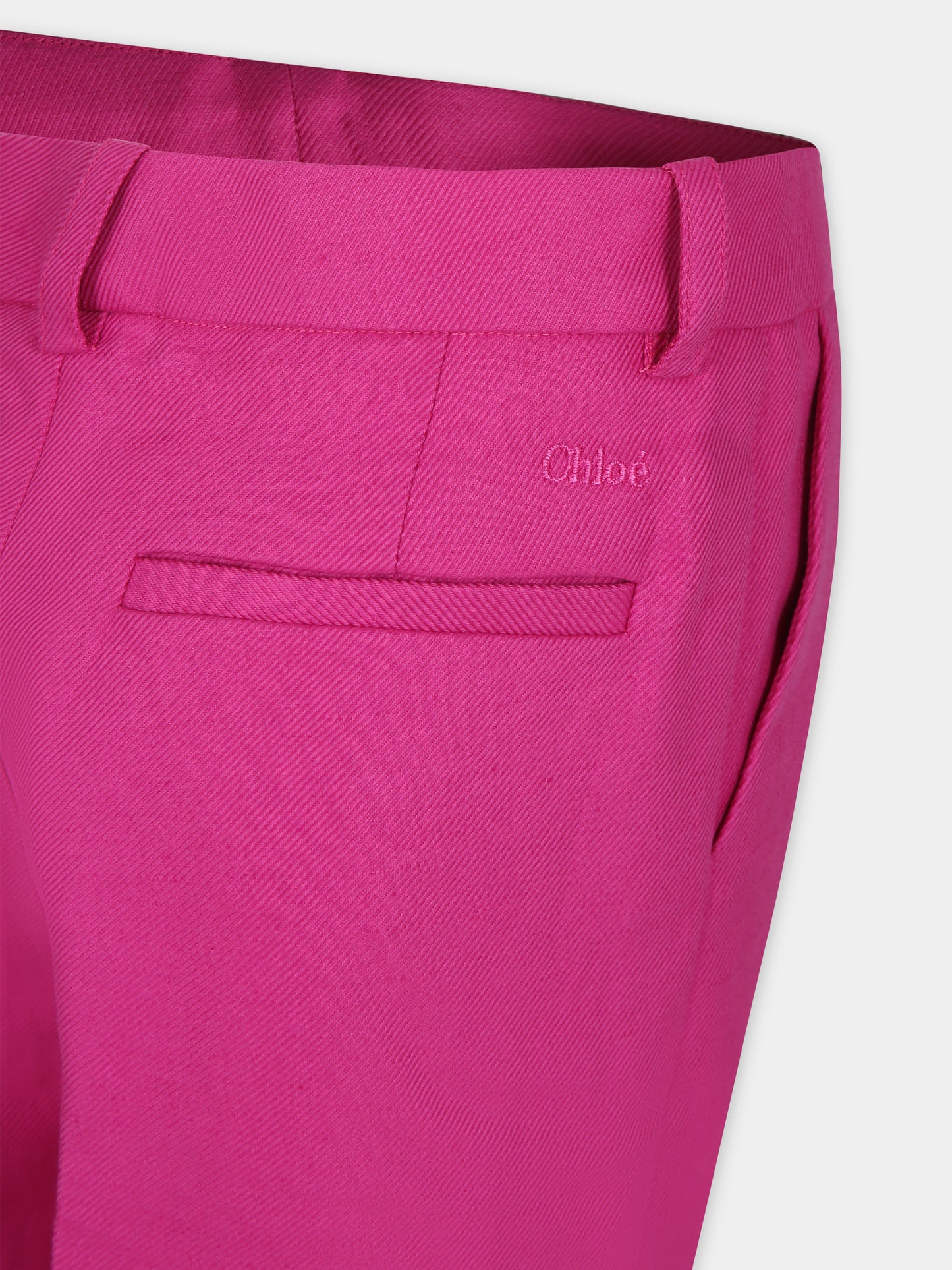 Pantalone elegante fucsia per bambina,Chloé Kids,C20081 49L