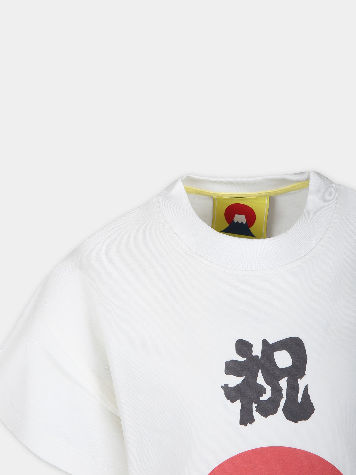 T-shirt bianca per neonati con stampa,Flower Mountain,001 6002233 01 0N02