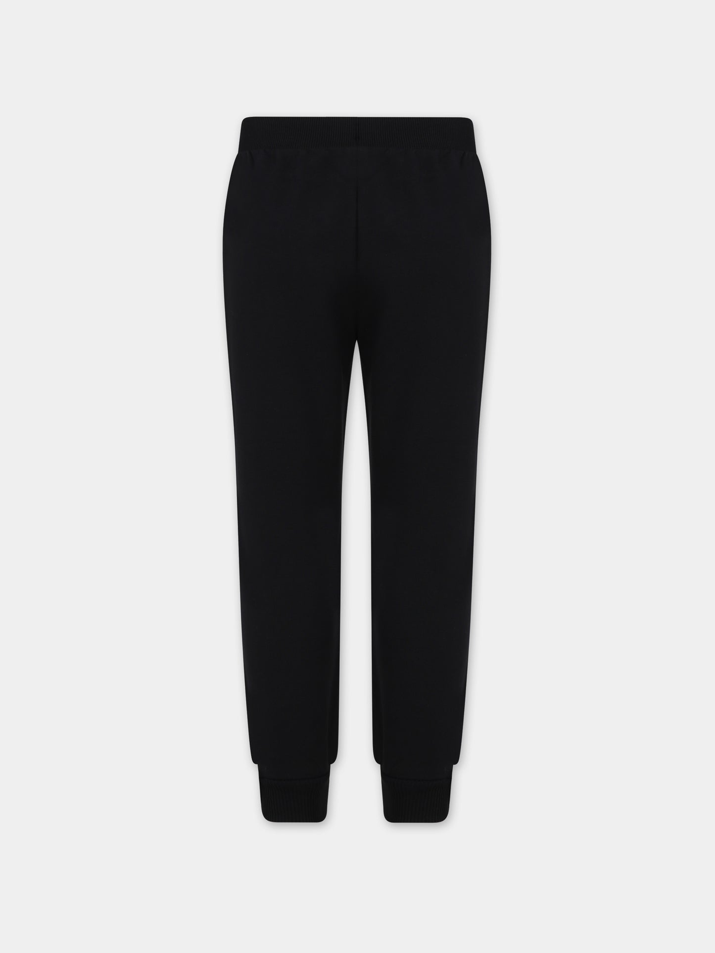 Pantaloni neri per bambini con logo,Moschino Kids,HNP057 LDA27 60100