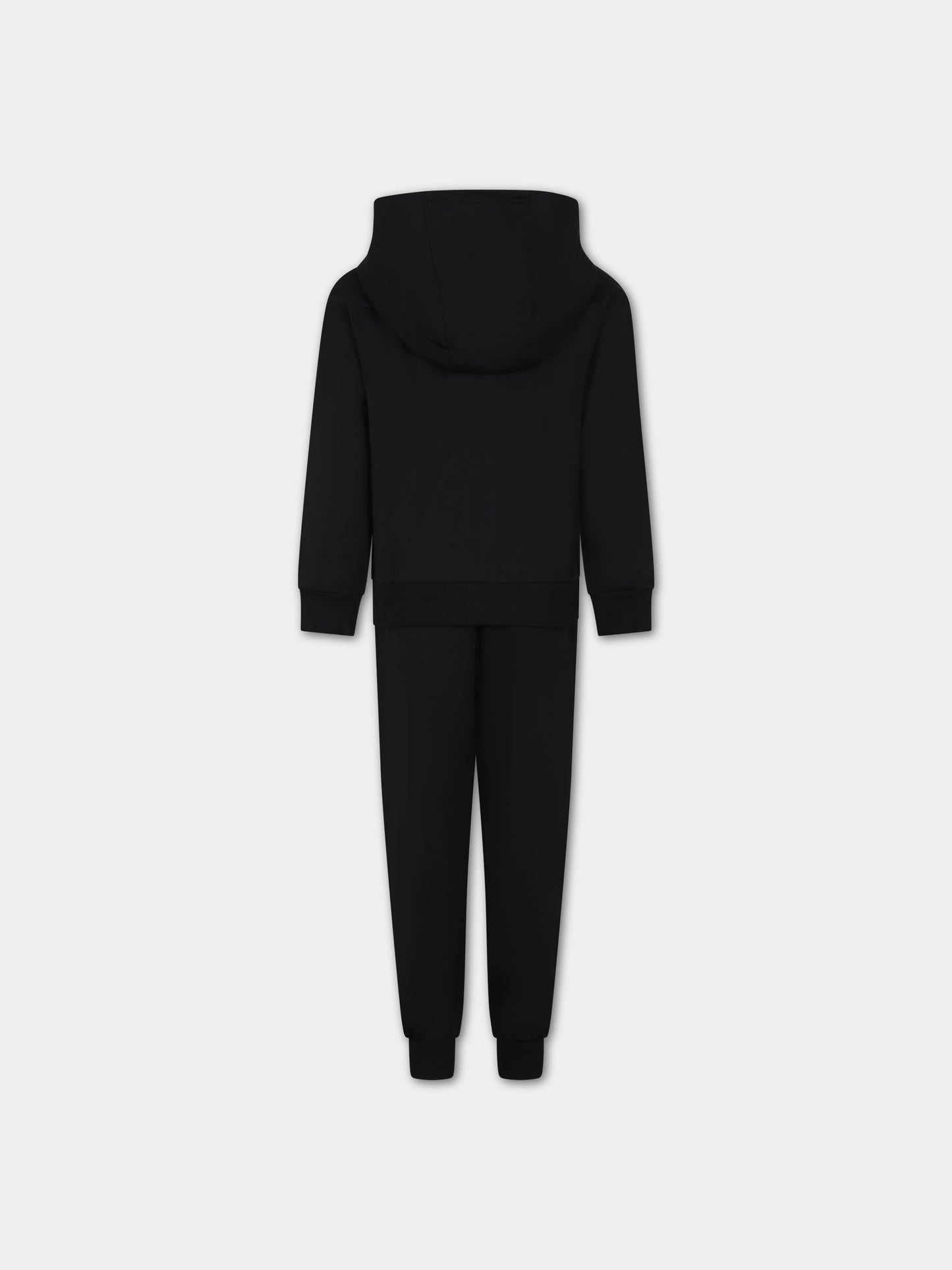 Completo nero per bambini con Teddy Bear e logo,Moschino Kids,HUK03A LCA19 60100