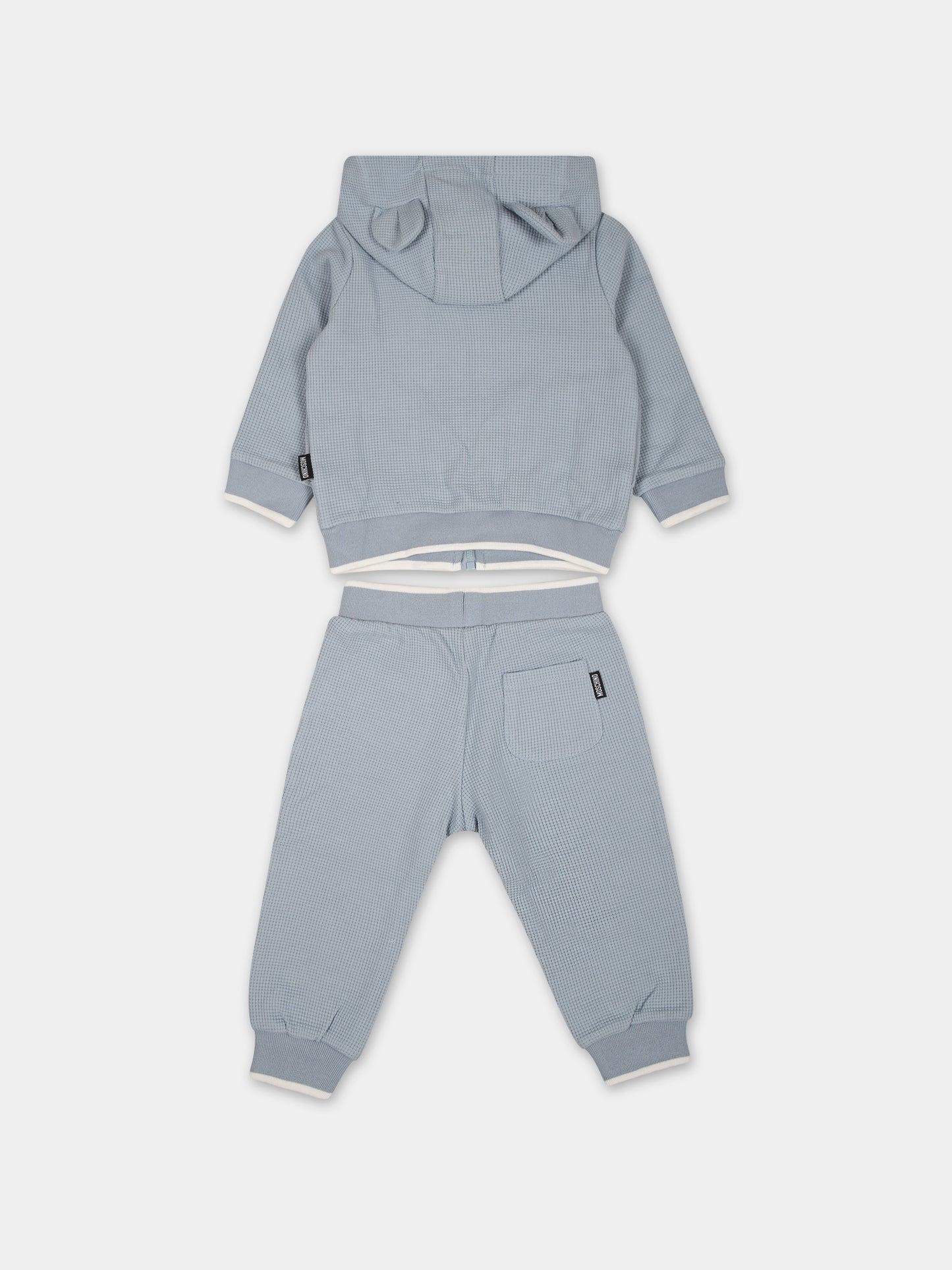 Completo celeste per neonato con Teddy Bear,Moschino Kids,MUK048 LCA57 40304