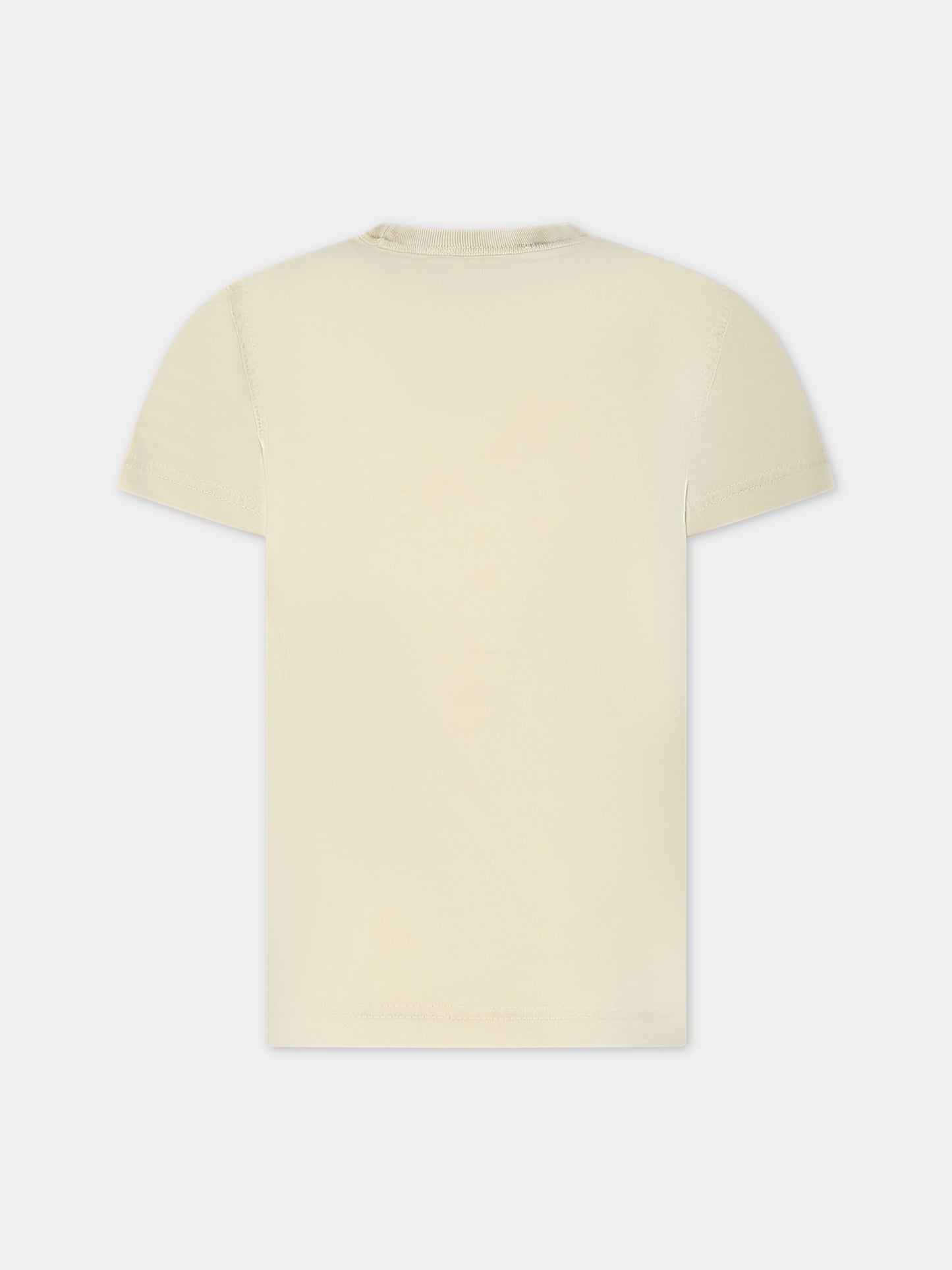 T-shirt gialla per bambino con logo,Diesel,J01130 0KFAV K243