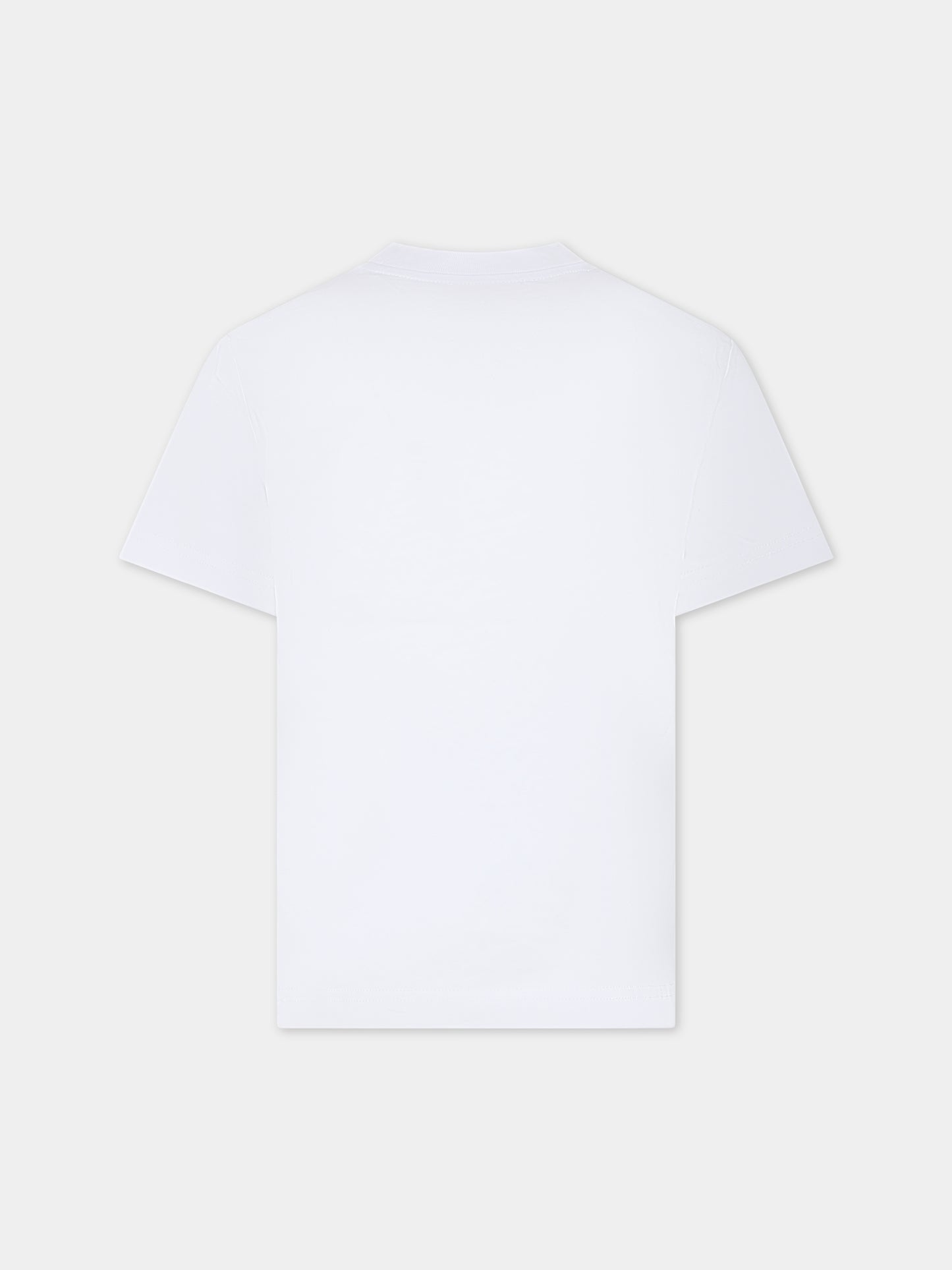 T-shirt bianca per bambini con logo,Diesel,J01311 KYAR1 K100