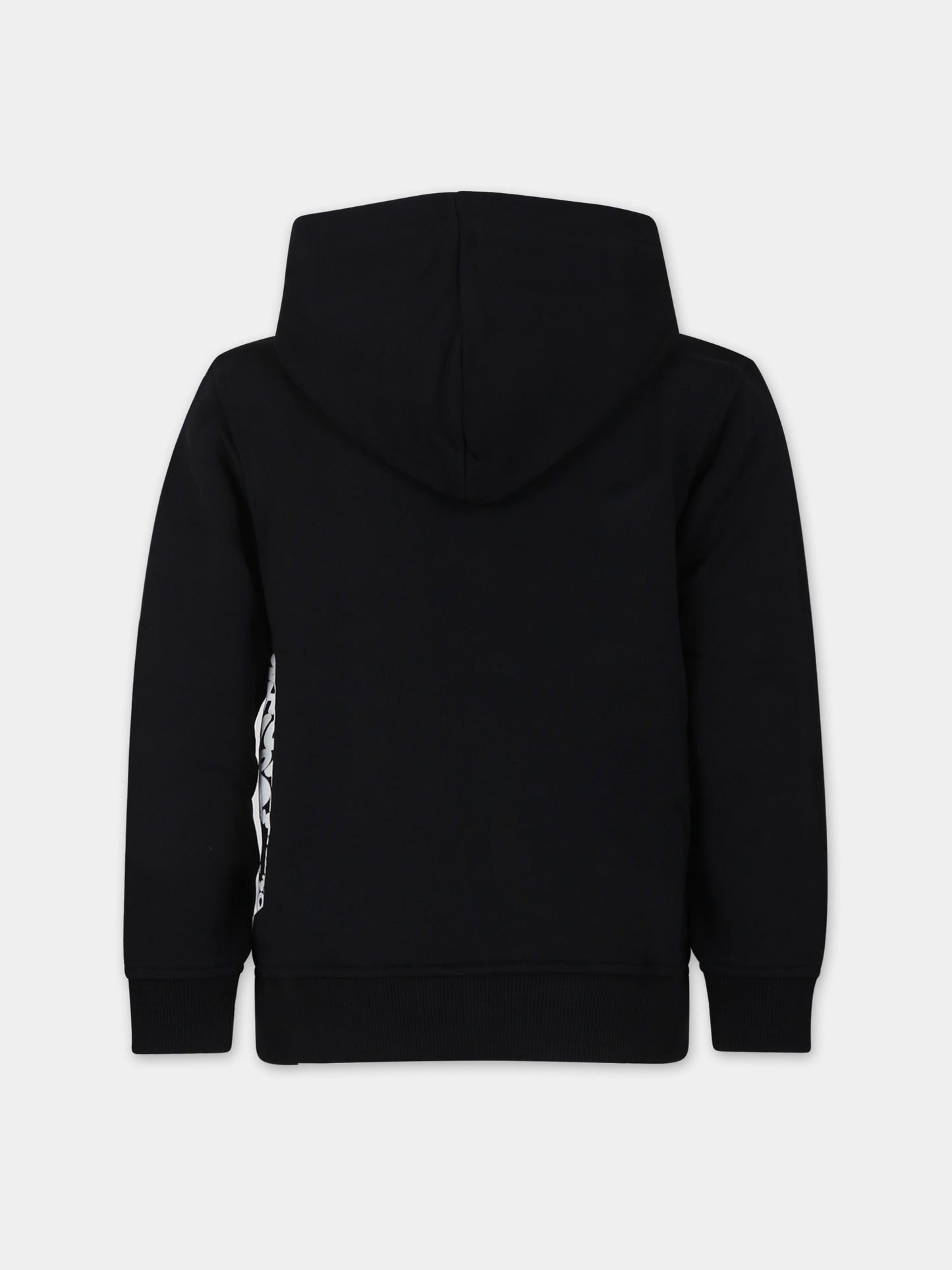 Felpa nera pe rbambino con Teddy Bear e logo,Moschino Kids,HUF074 LCA32 60100