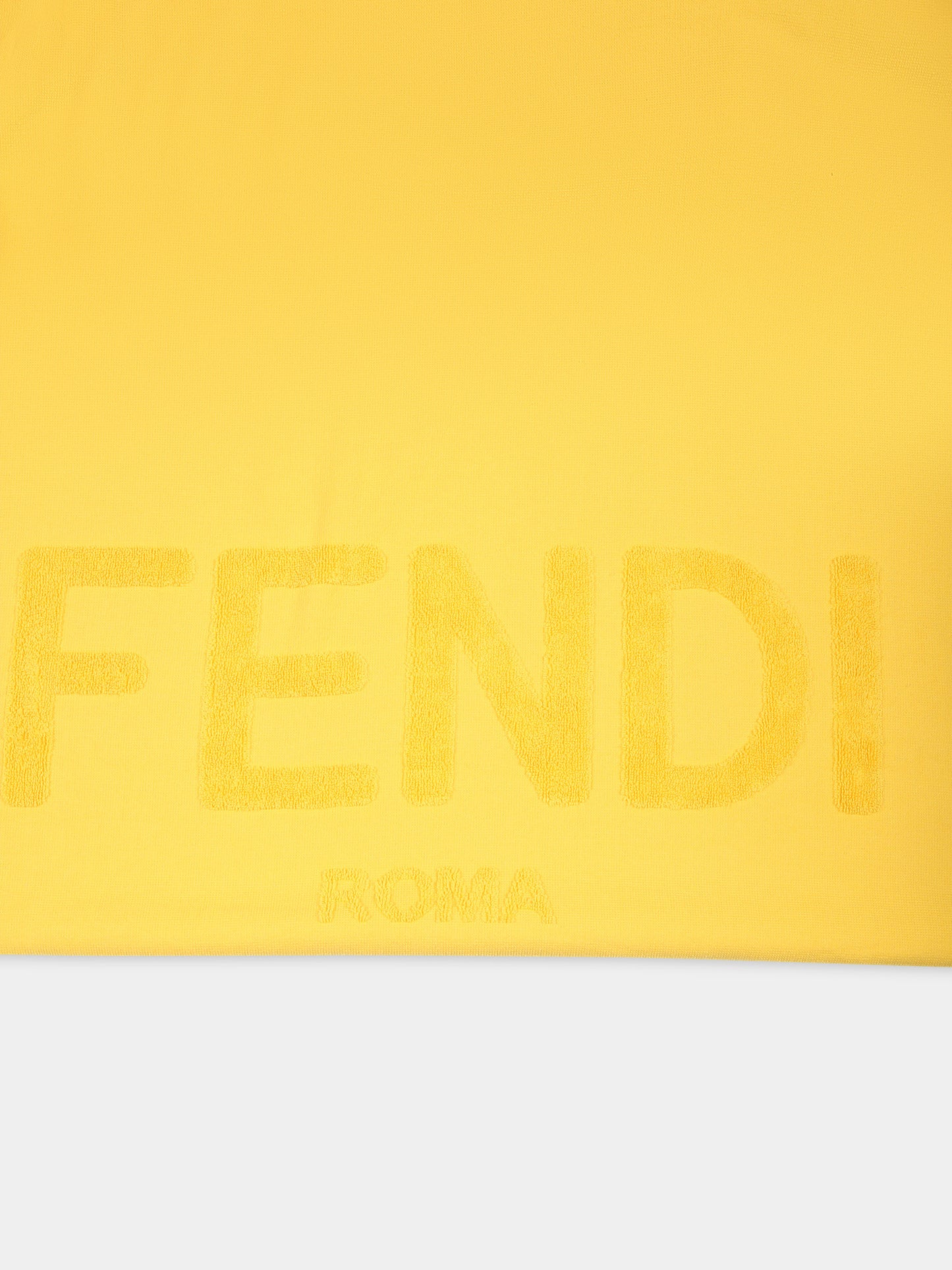 Telo mare giallo per bambini con logo Fendi,Fendi Kids,JUM010 ARW1 F0VNL