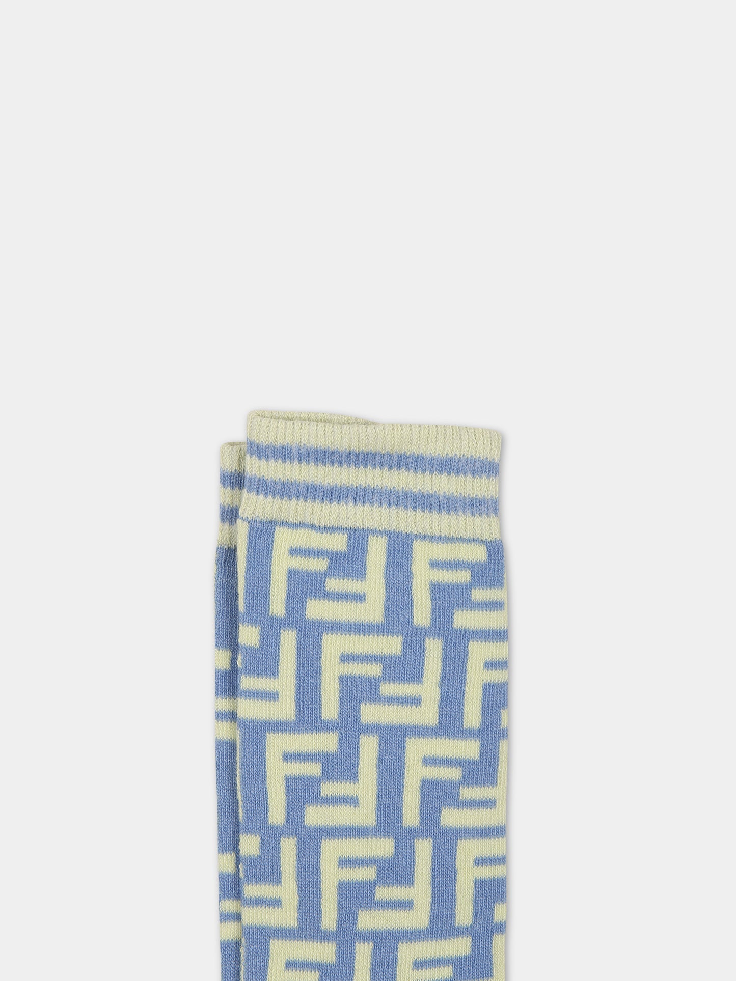 Calze blu per neonati con doppia F,Fendi Kids,JUN008 AMNV F1K5C