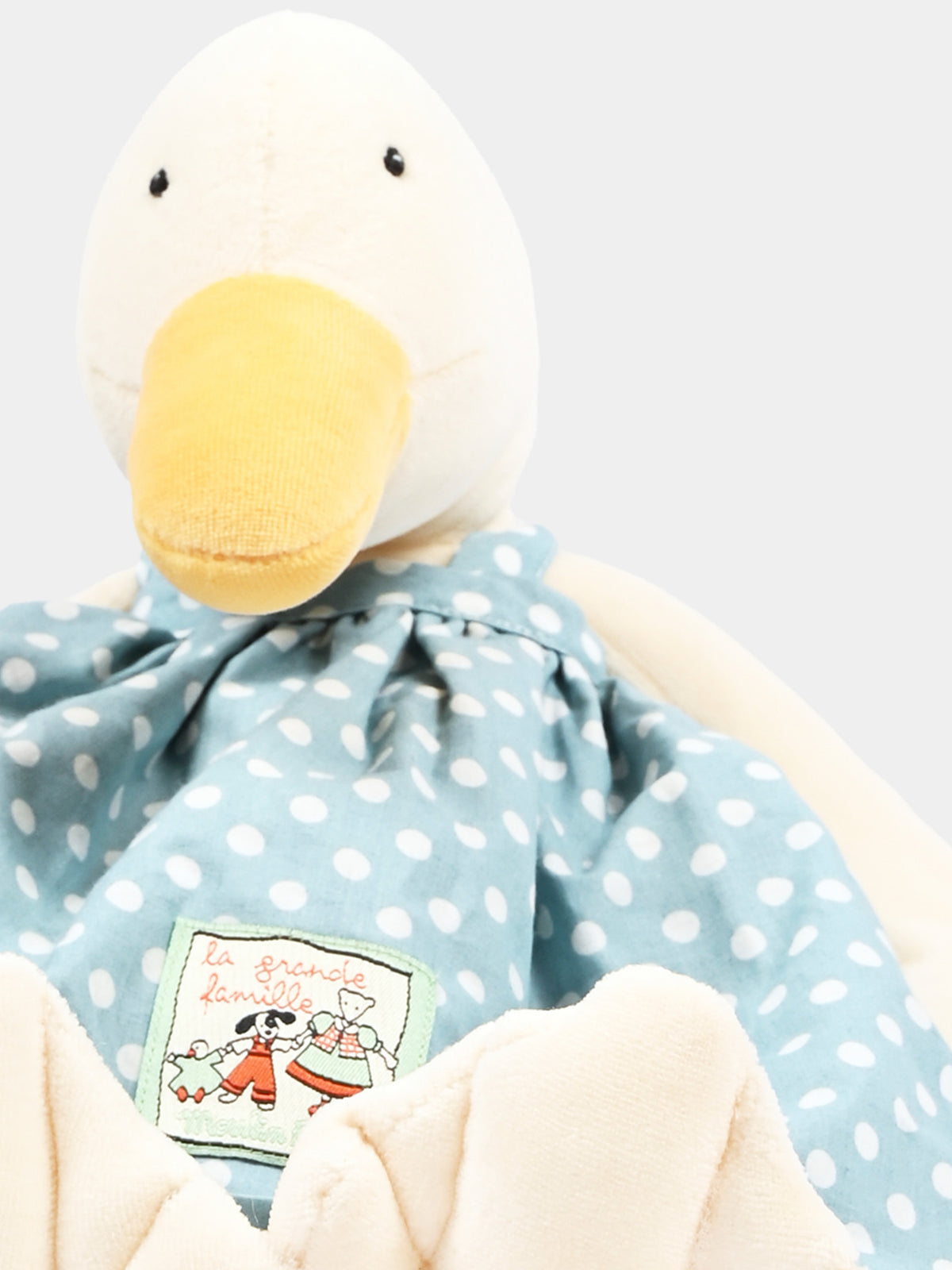 Ivory polka dot plush Ochetta Jeanne for kids