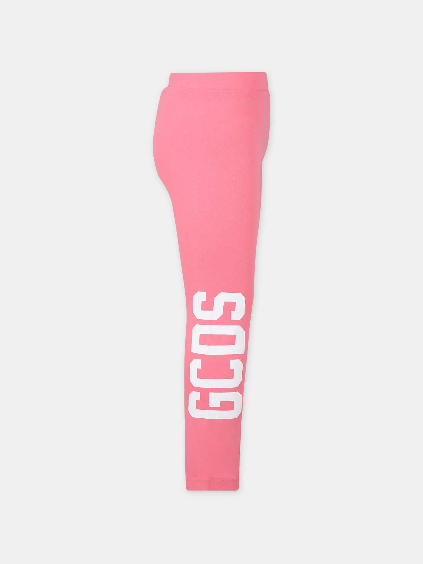 Leggings fucsia per bambina con logo,Gcds Kids,DCP003 LBA00 51452
