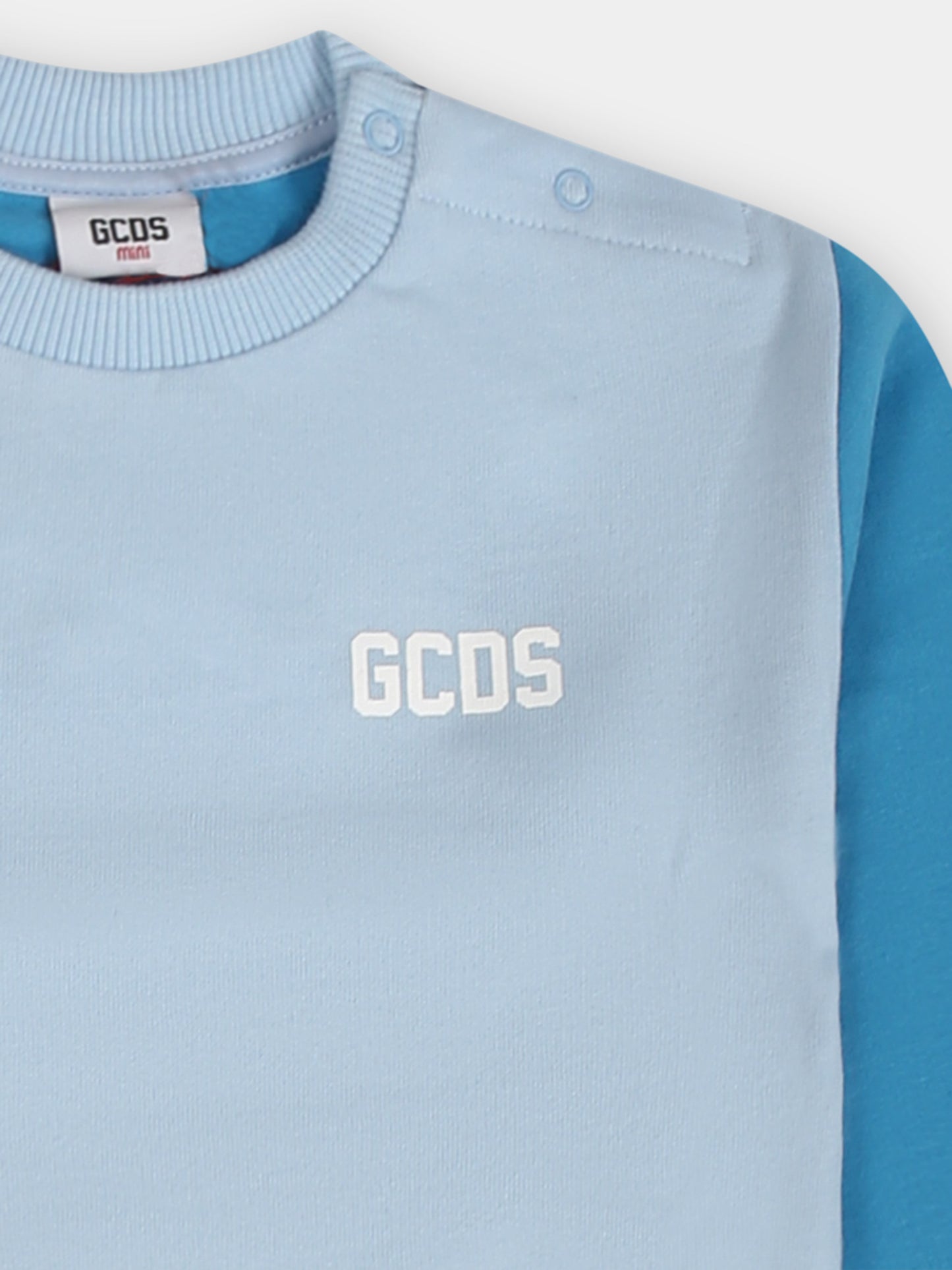 Completo celeste per neonato con logo,Gcds Kids,GMK00D LCA14 88902