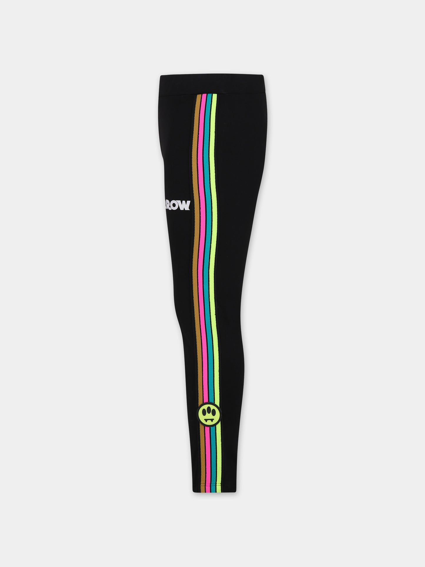 Leggins neri per bambina con logo,Barrow,F3BKJGLG102 110