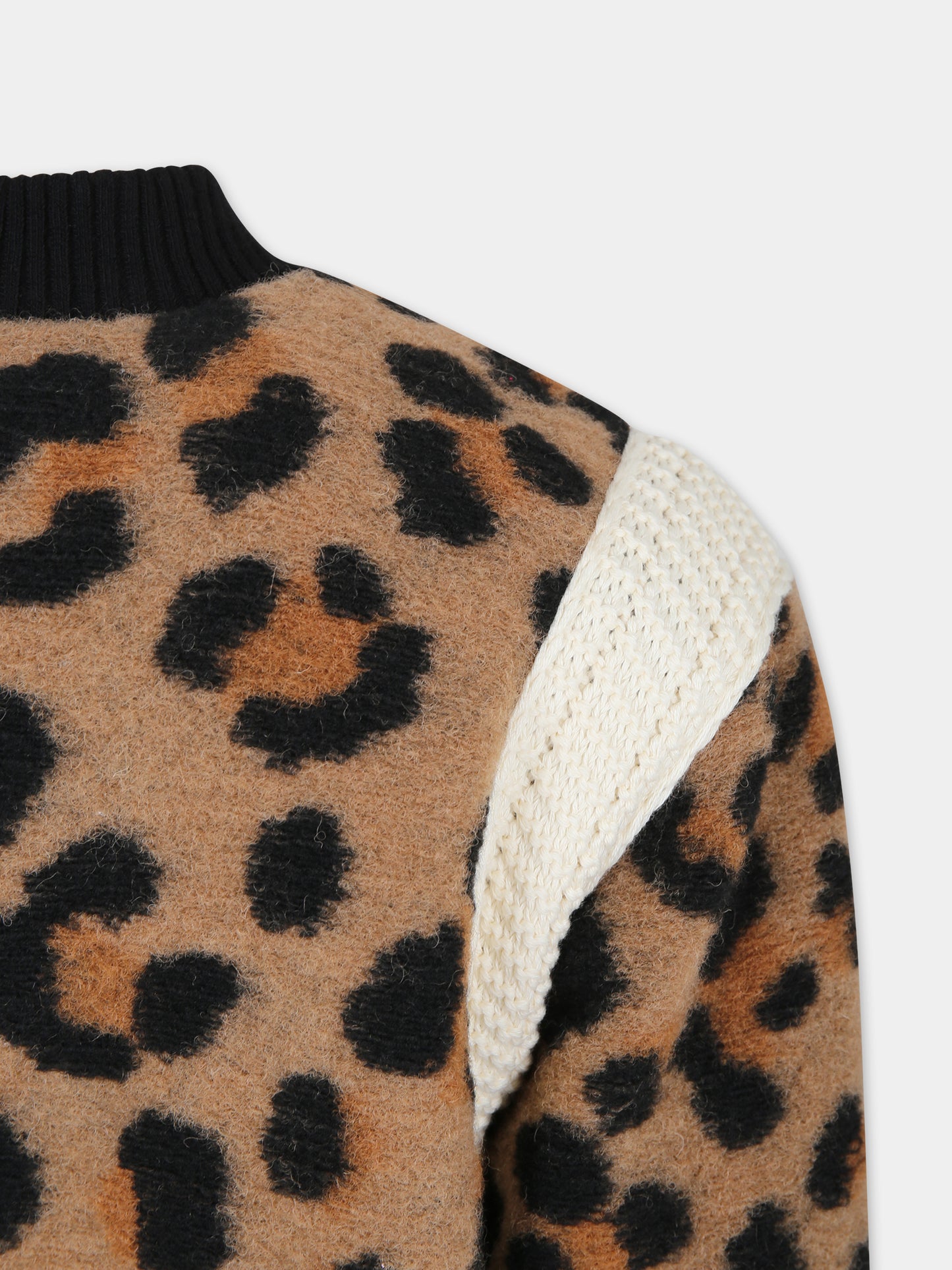 Bomber marrone per bambina con ricamo,Barrow,F3BKJUBO044 924