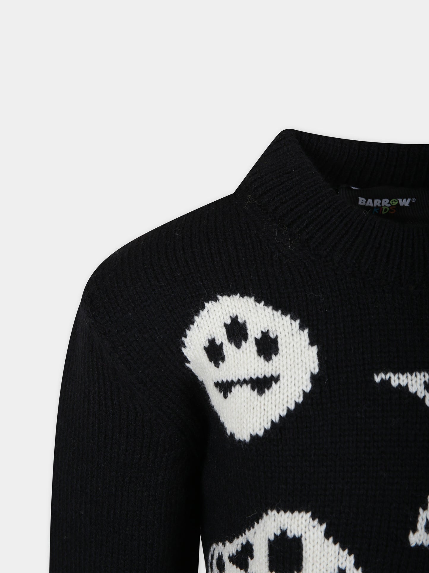 Maglione nero per bambini con smile,Barrow,F3BKJUJP069 110