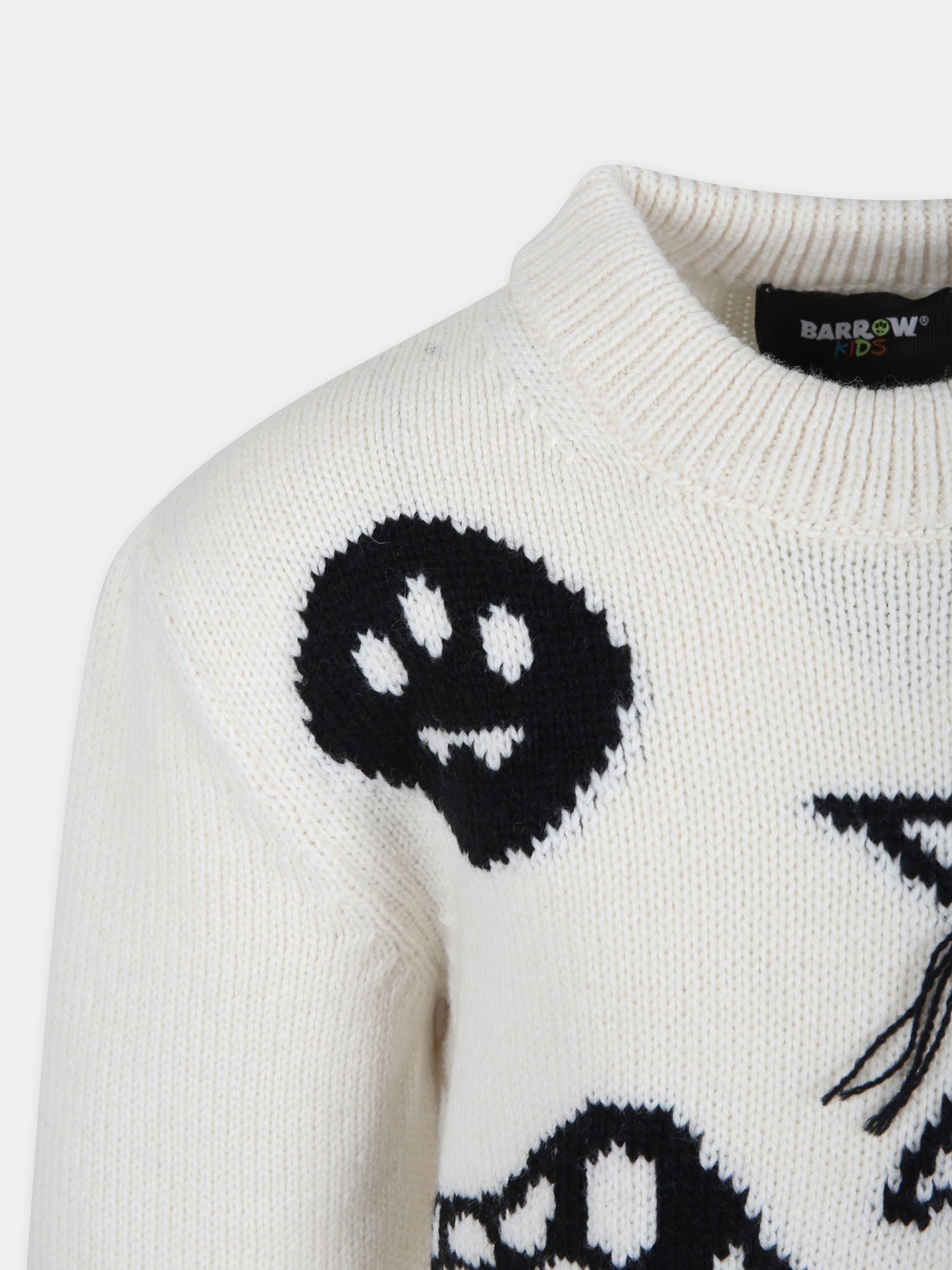 Maglione avorio per bambini con smile,Barrow,F3BKJUJP069 BW009