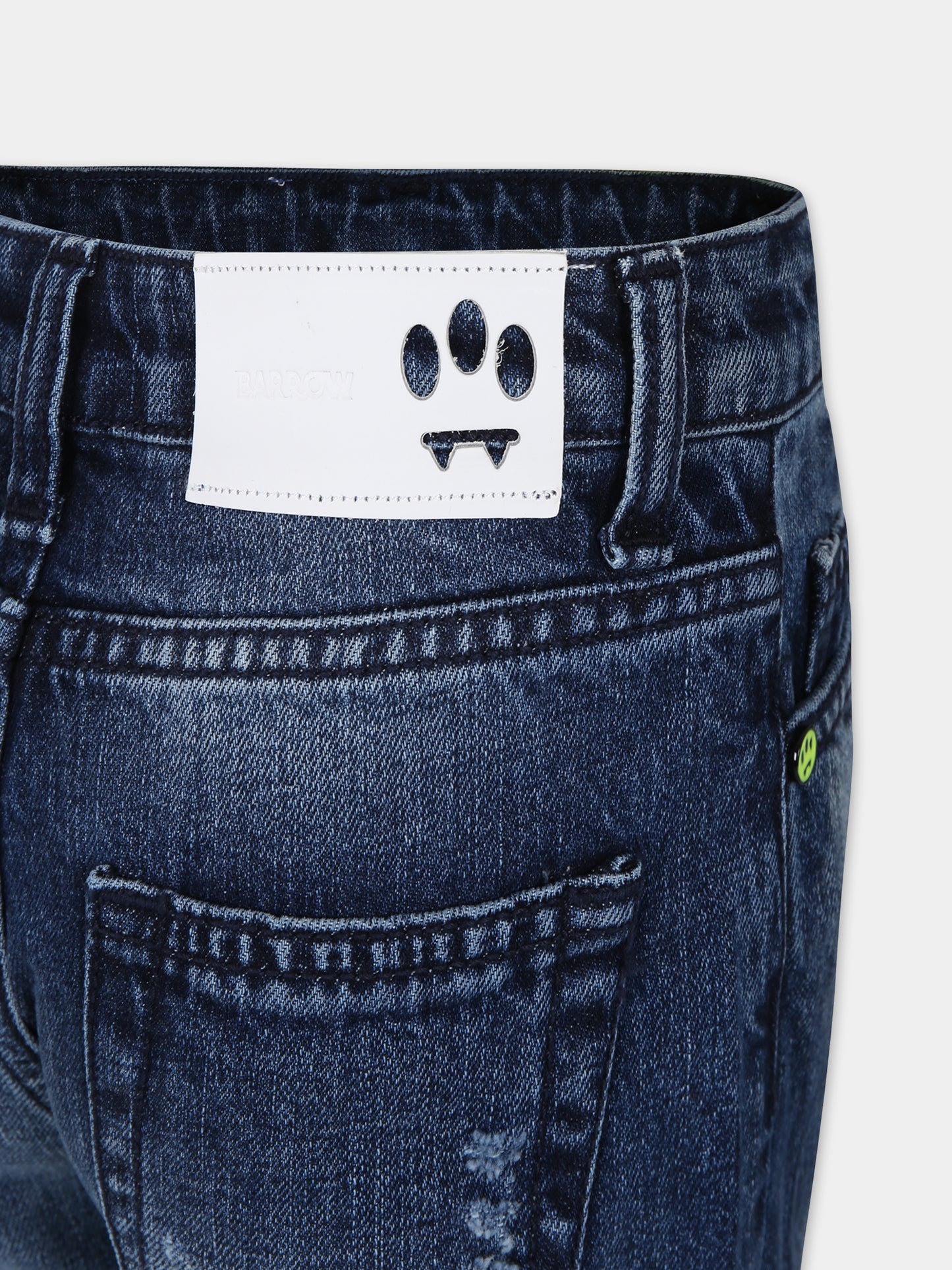 Jeans per bambini con strappi e logo,Barrow,F3BKJUPA003 126