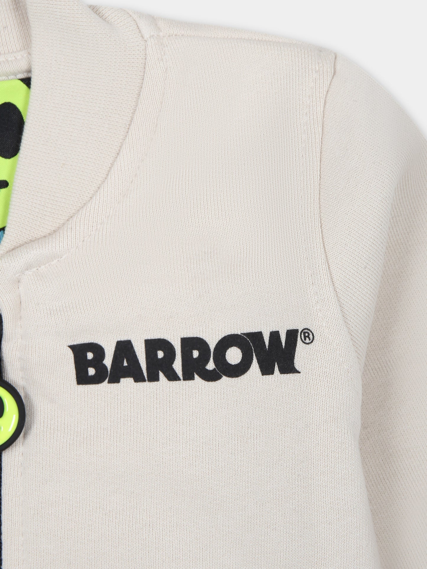 Felpa beige per neonati con logo,Barrow,F3BKNGJK113 BW009