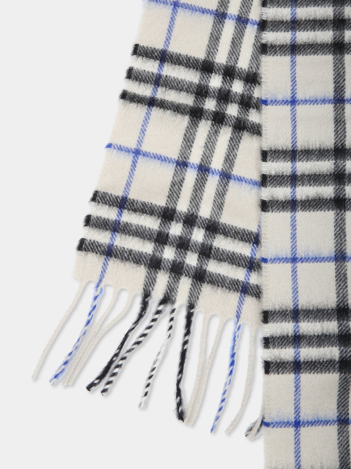 Sciarpa grigia per bambini con check,Burberry Kids,8089370 B9629