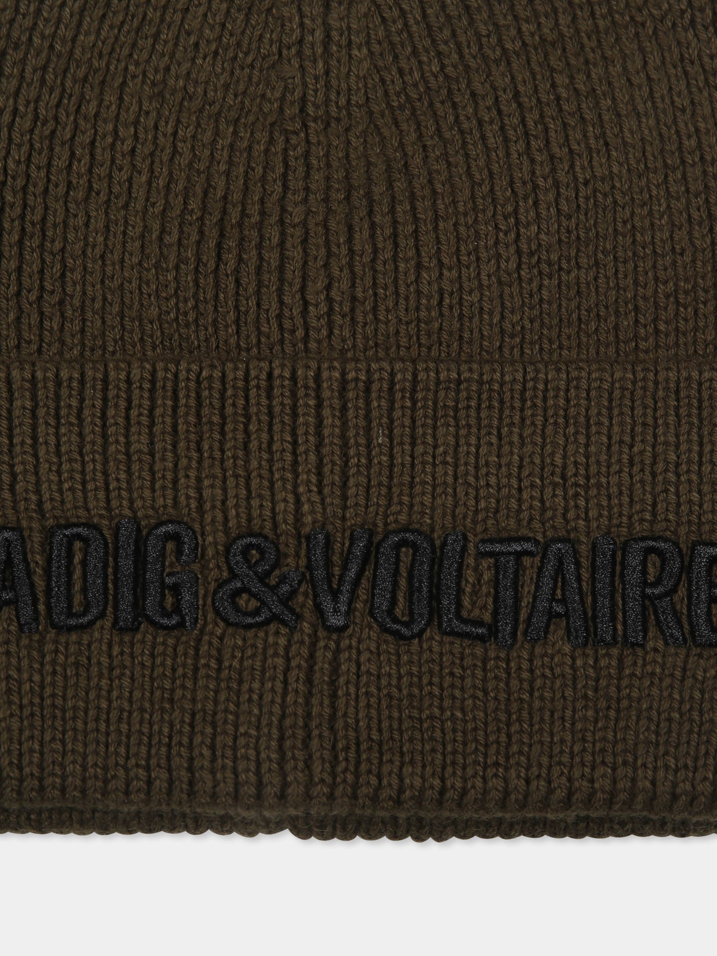 Berretto verde per bambina con logo,Zadig & Voltaire Kids,X60277 637