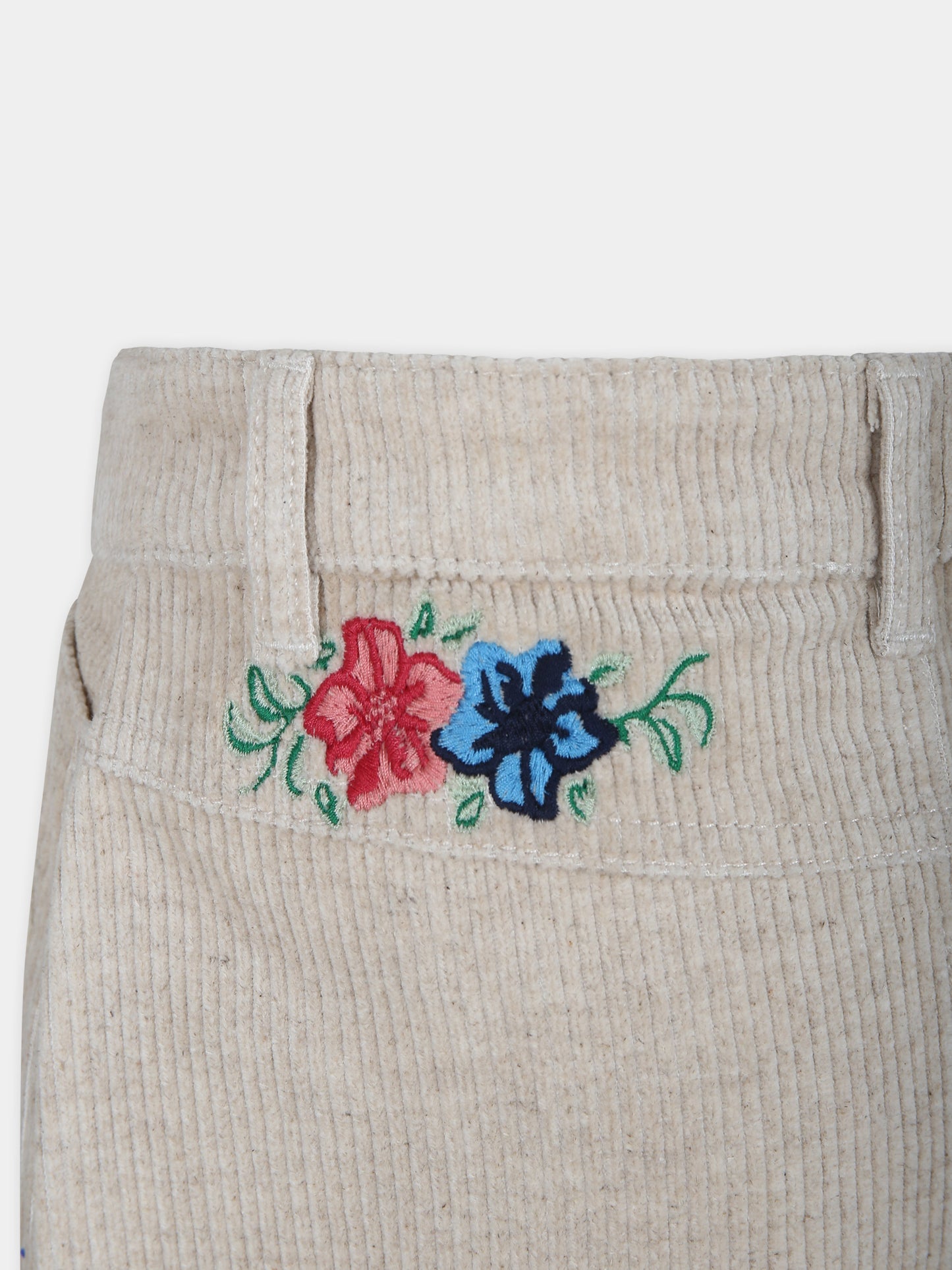 Gonna avorio per bambina con logo,Kenzo Kids,K60651 121